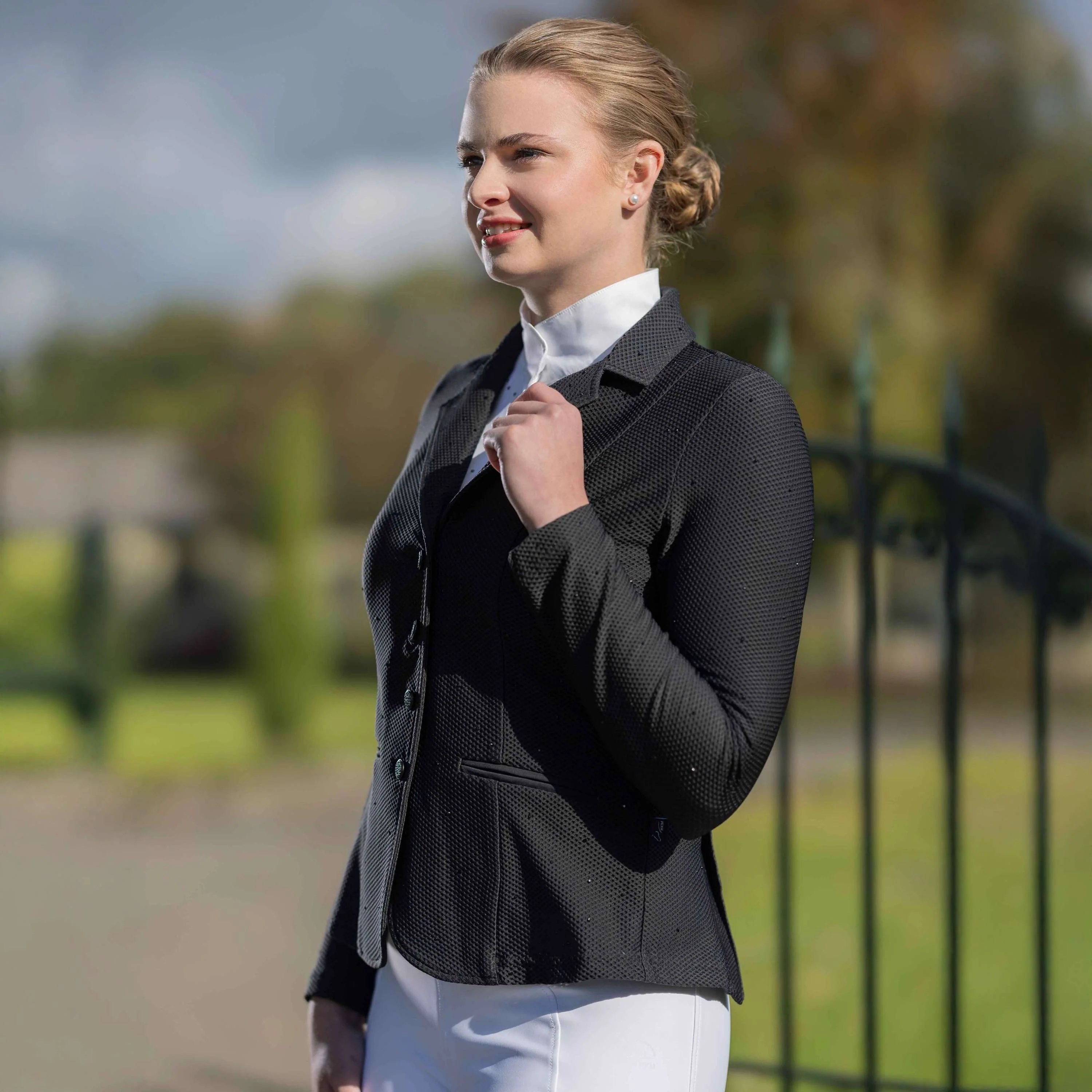HKM Petite Veste de Concours Crystal Noir - Image 2