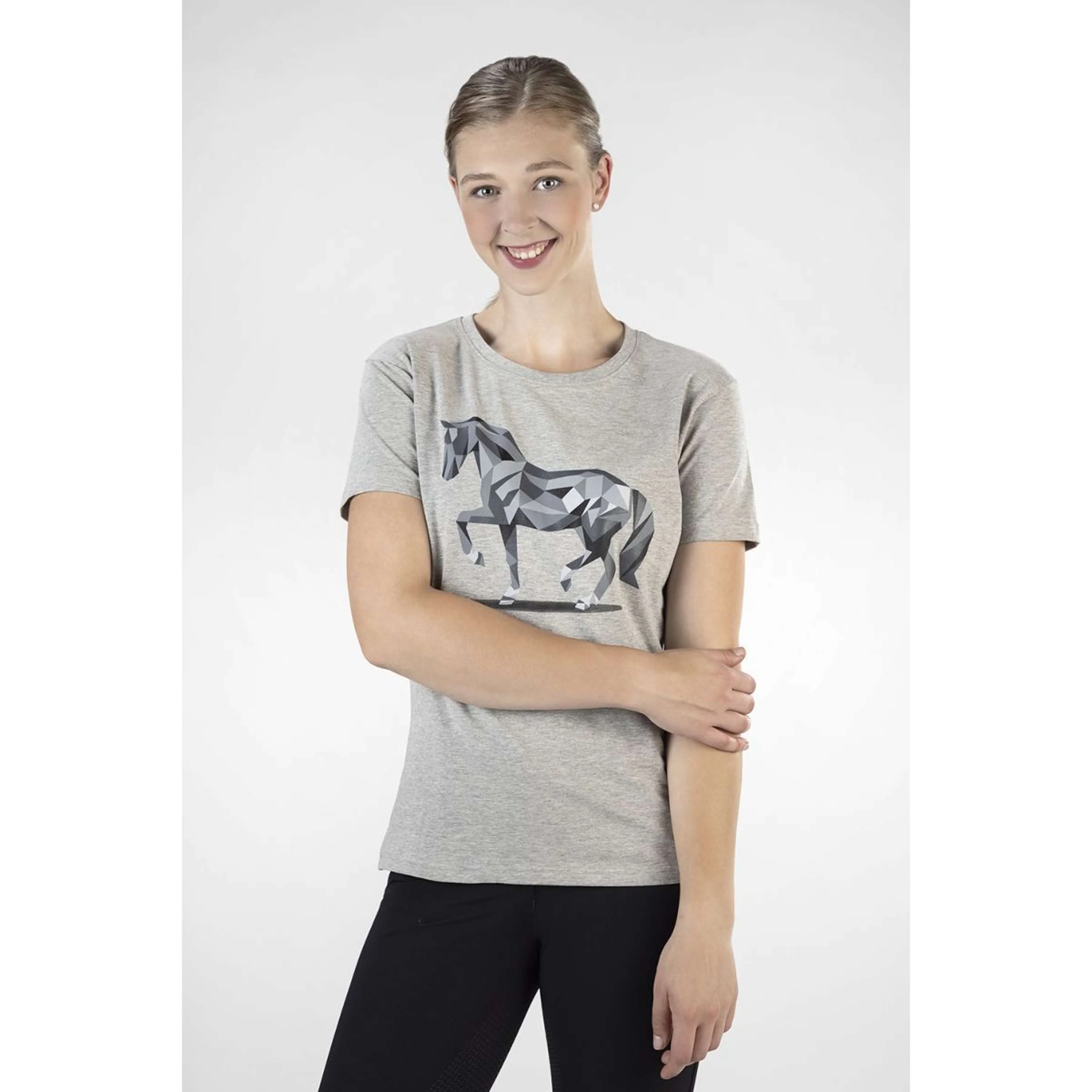 HKM T-Shirt Graphical Horse Gris clair/Melange - Image 2