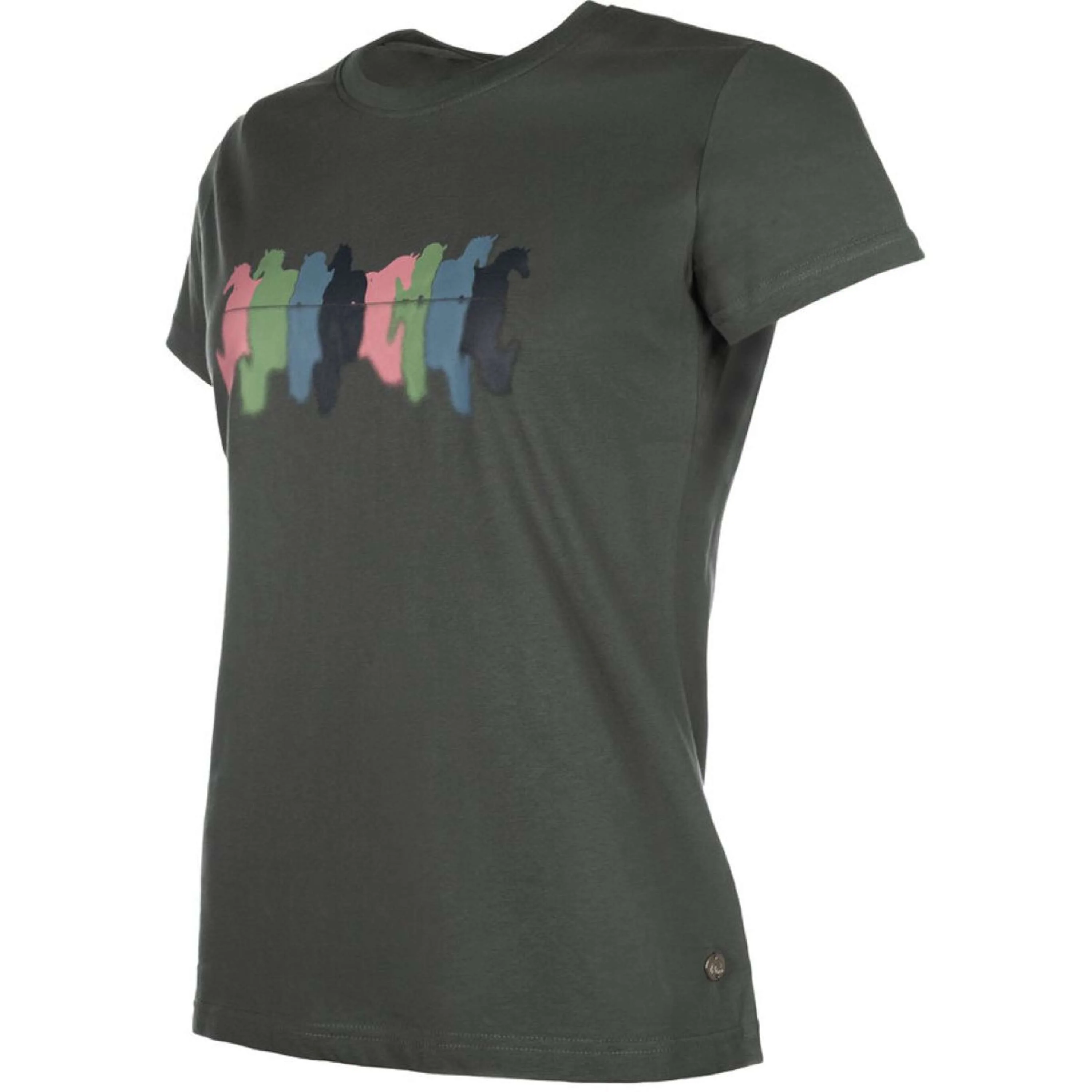 HKM T-Shirt Mirror Gris Vert - Image 3