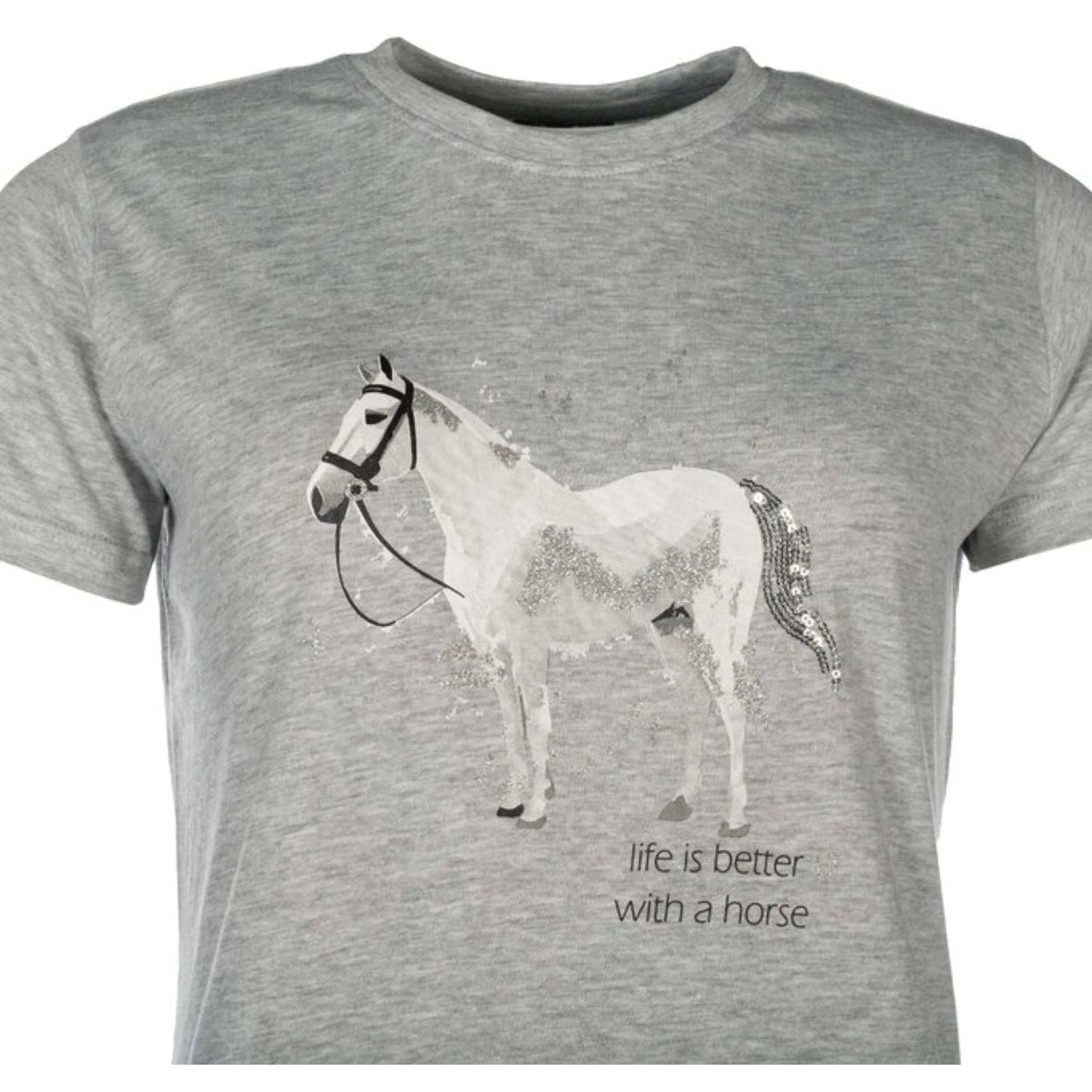 HKM T-Shirt Sparkle Gris Mélangé - Image 5