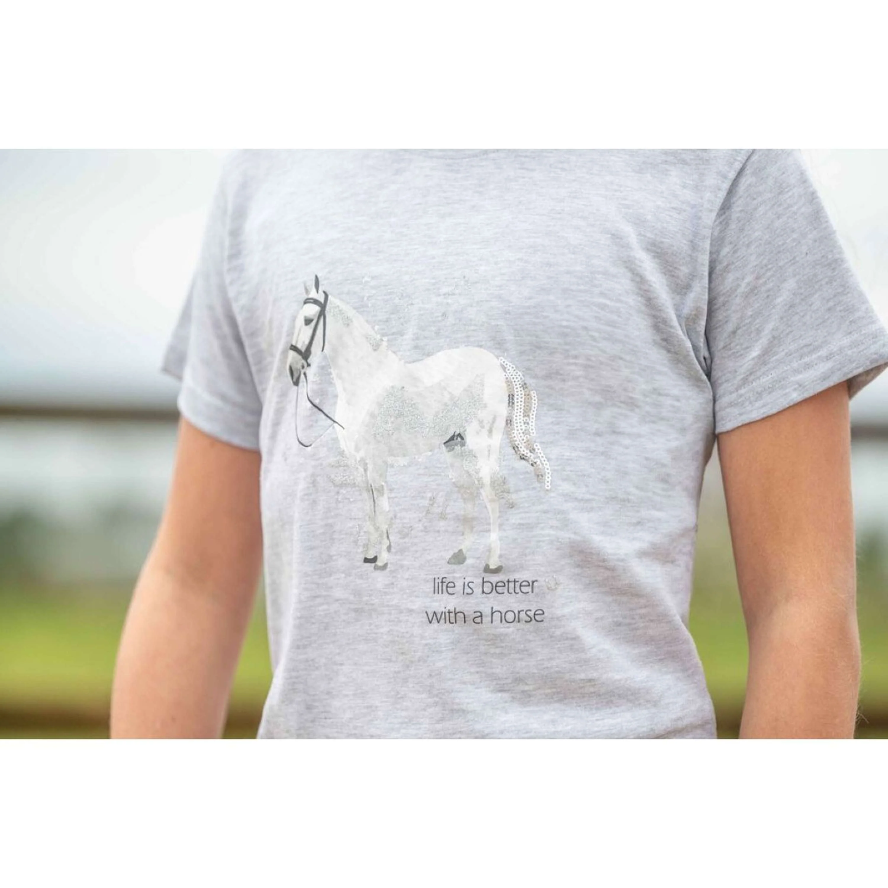 HKM T-Shirt Sparkle Gris Mélangé - Image 6