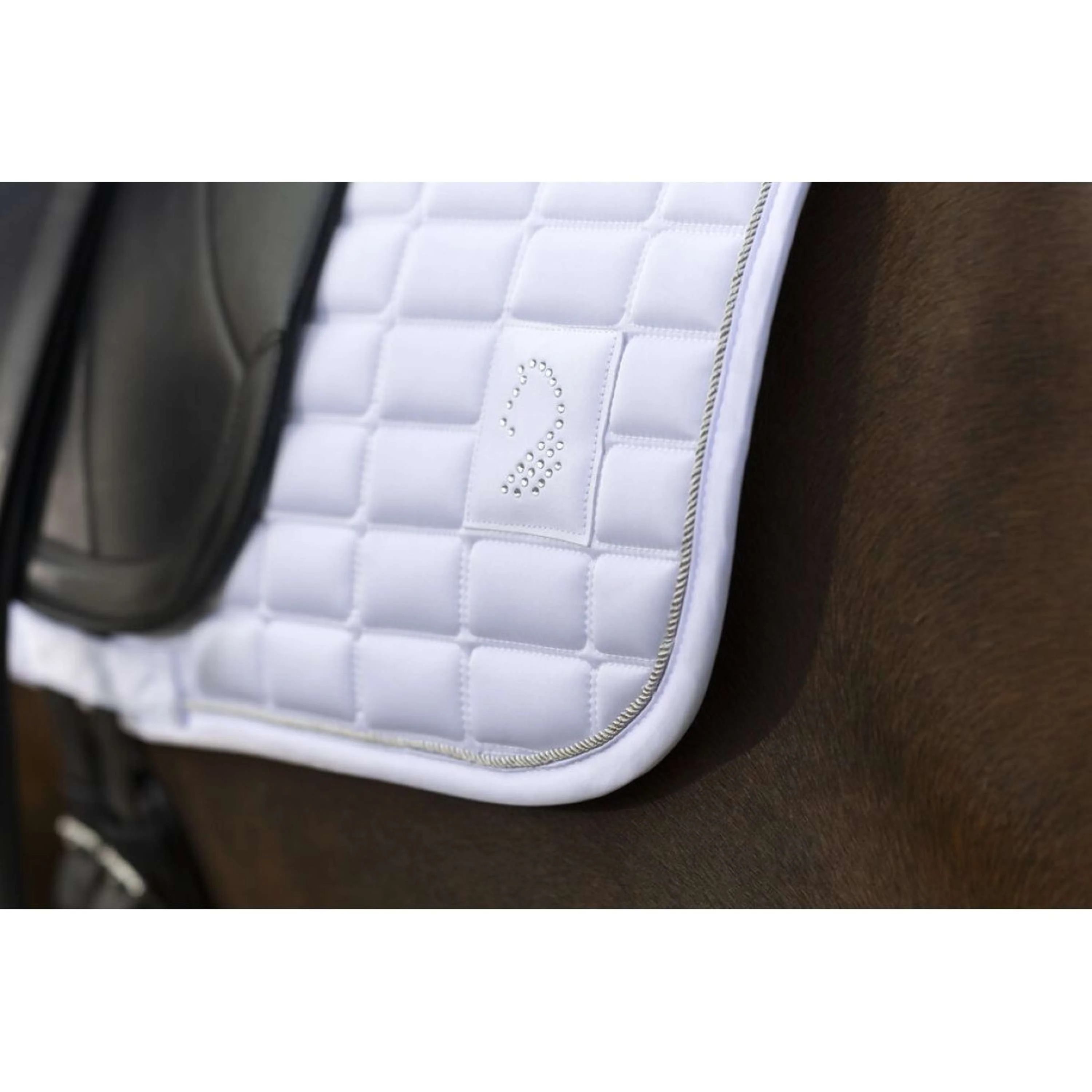 HKM Tapis de Selle Amalfi Competition Dressage Blanc - Image 4