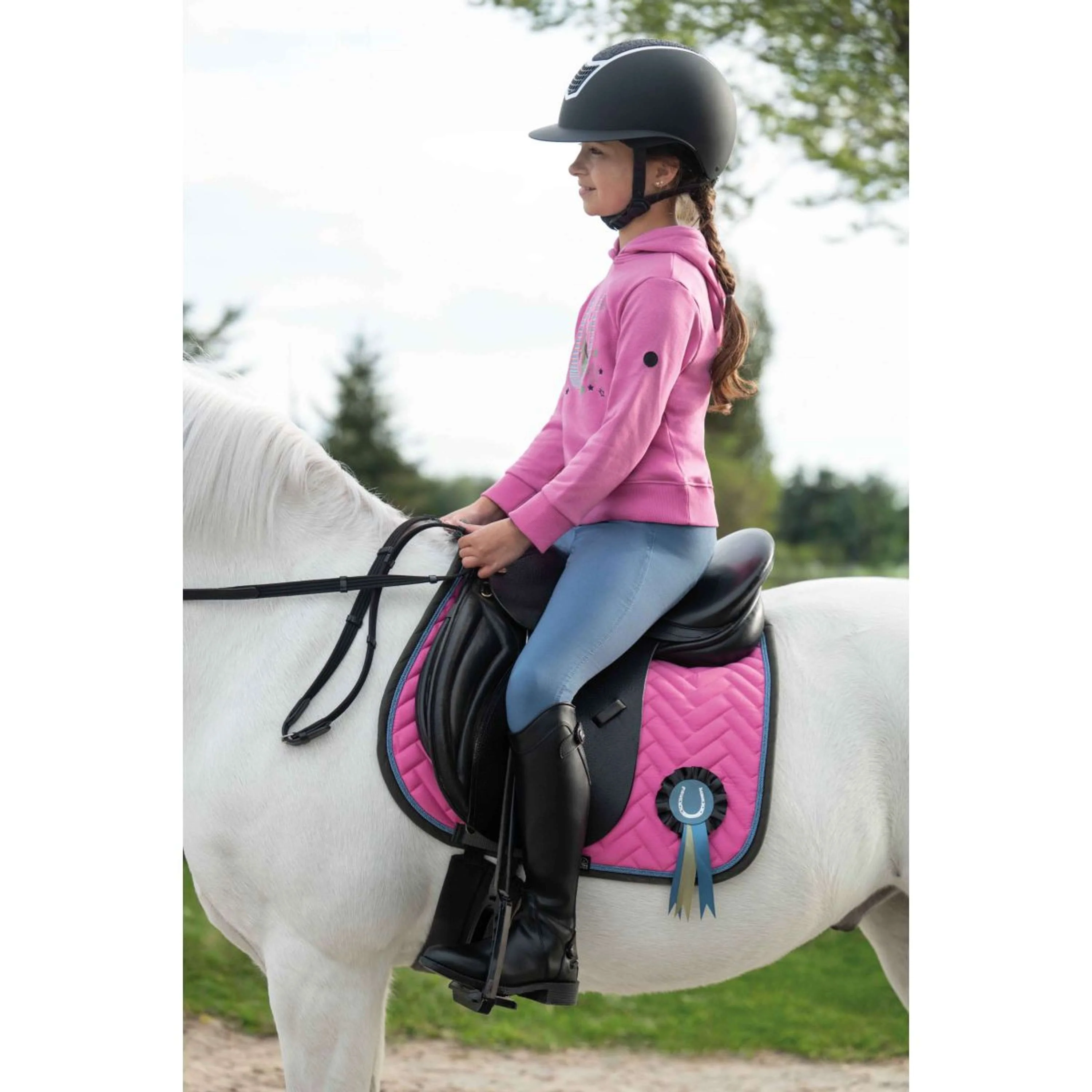 HKM Tapis de Selle Nele Dressage Rose - Image 2