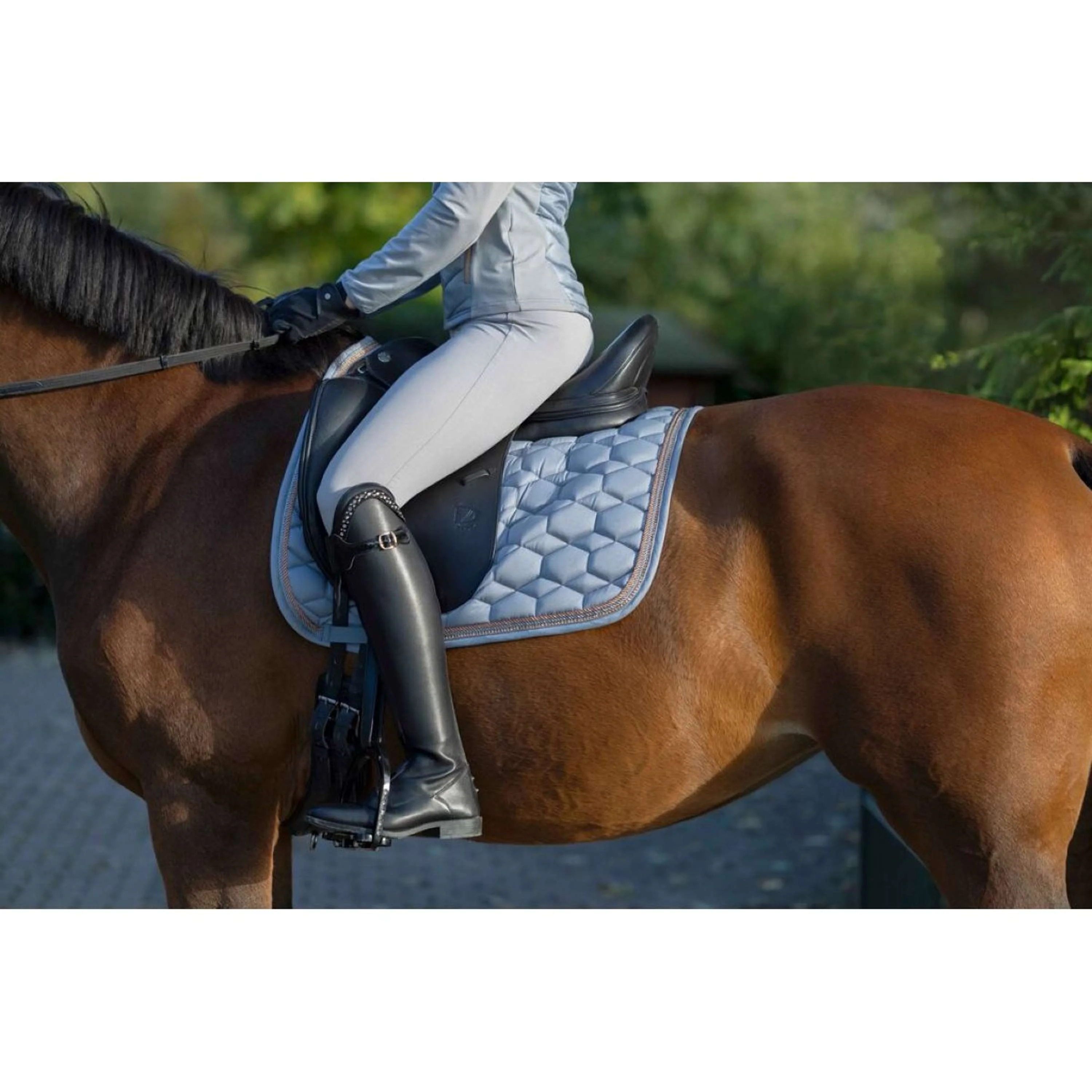HKM Tapis de Selle Rosegold Glamour Dressage Or Rose - Image 2