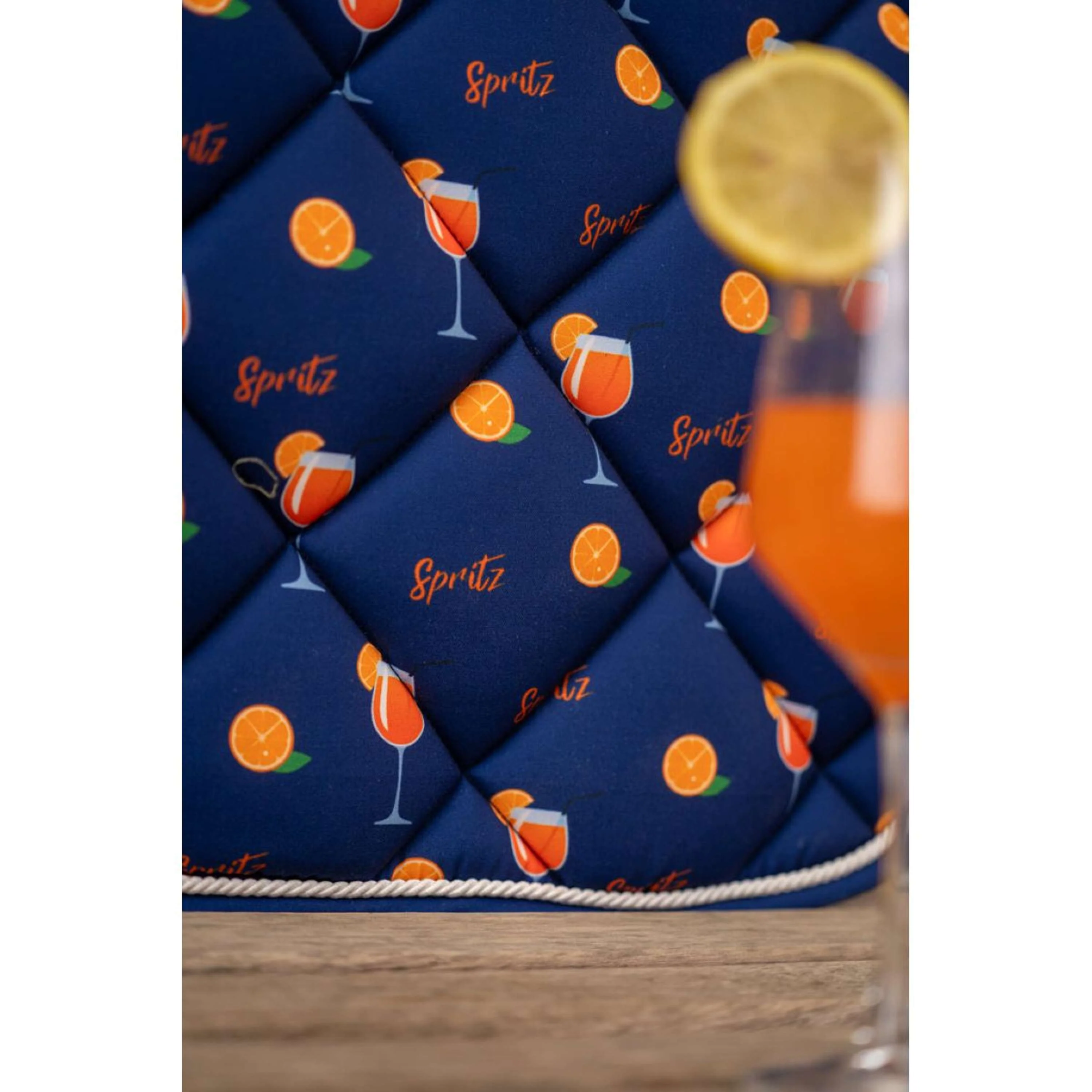 HKM Tapis de Selle Splash Polyvalent Bleu foncé/orange - Image 3