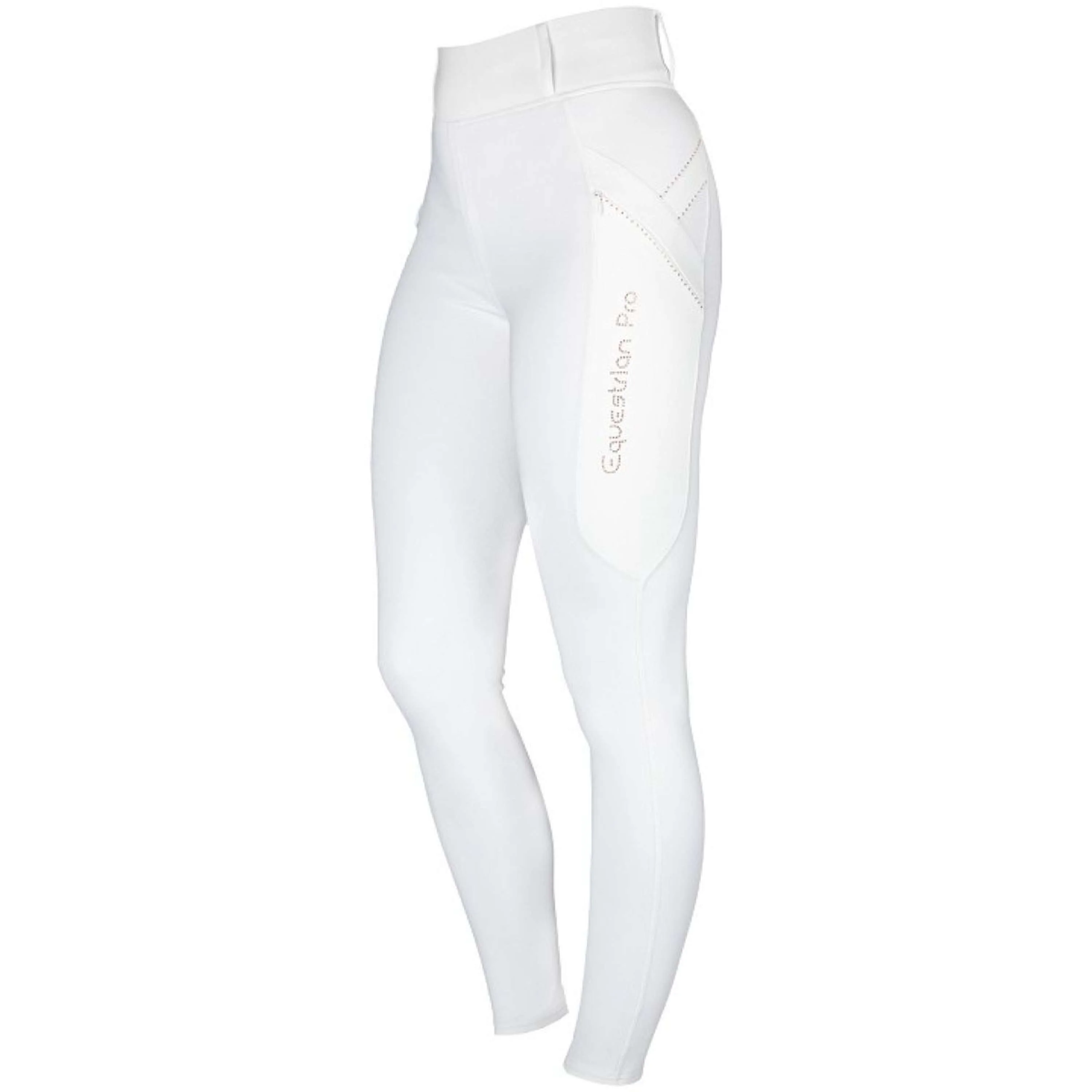HORKA Legging d'Équitation Momentum Blanc/Or rose - Image 5