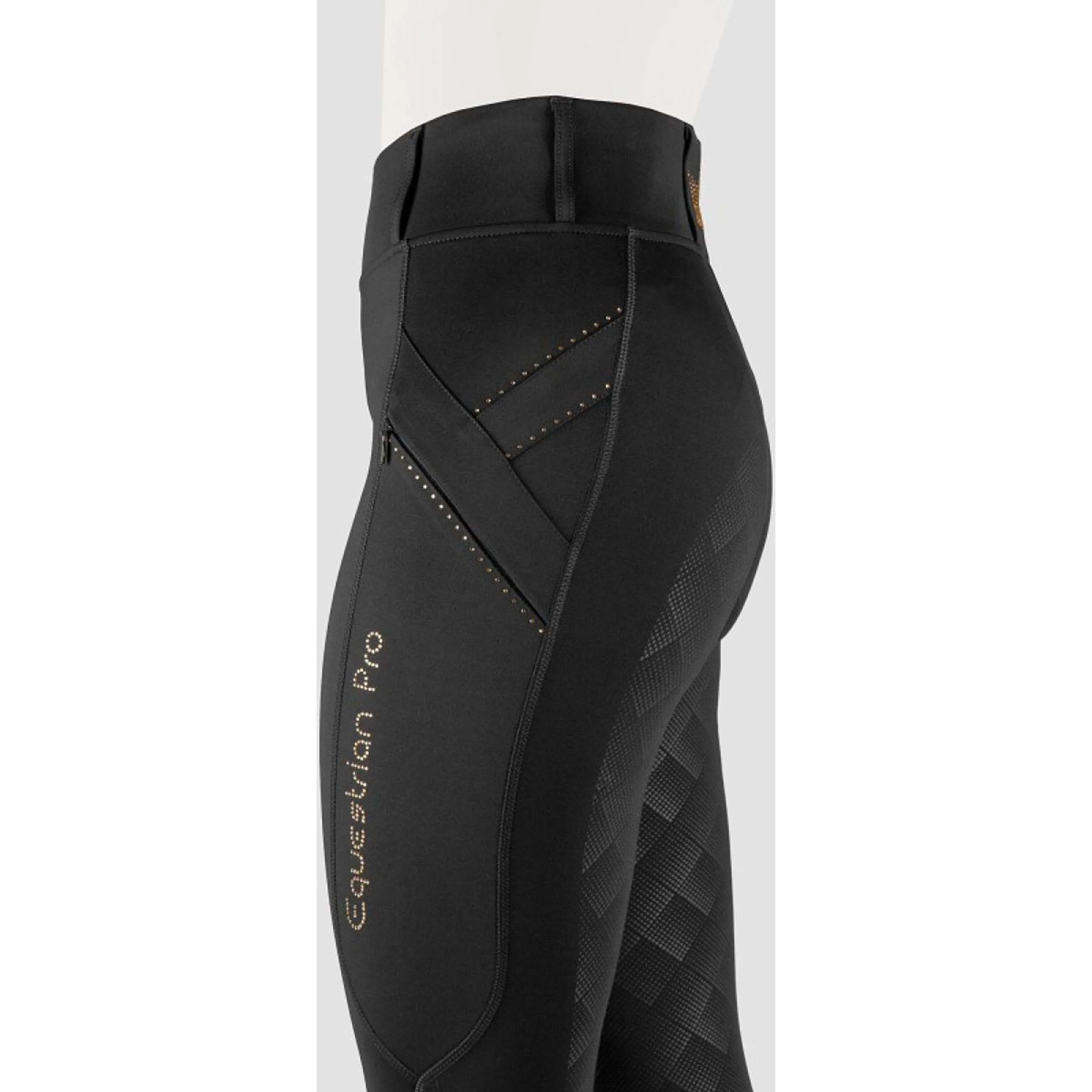 HORKA Legging d'Équitation Momentum Noir/Or rose - Image 3