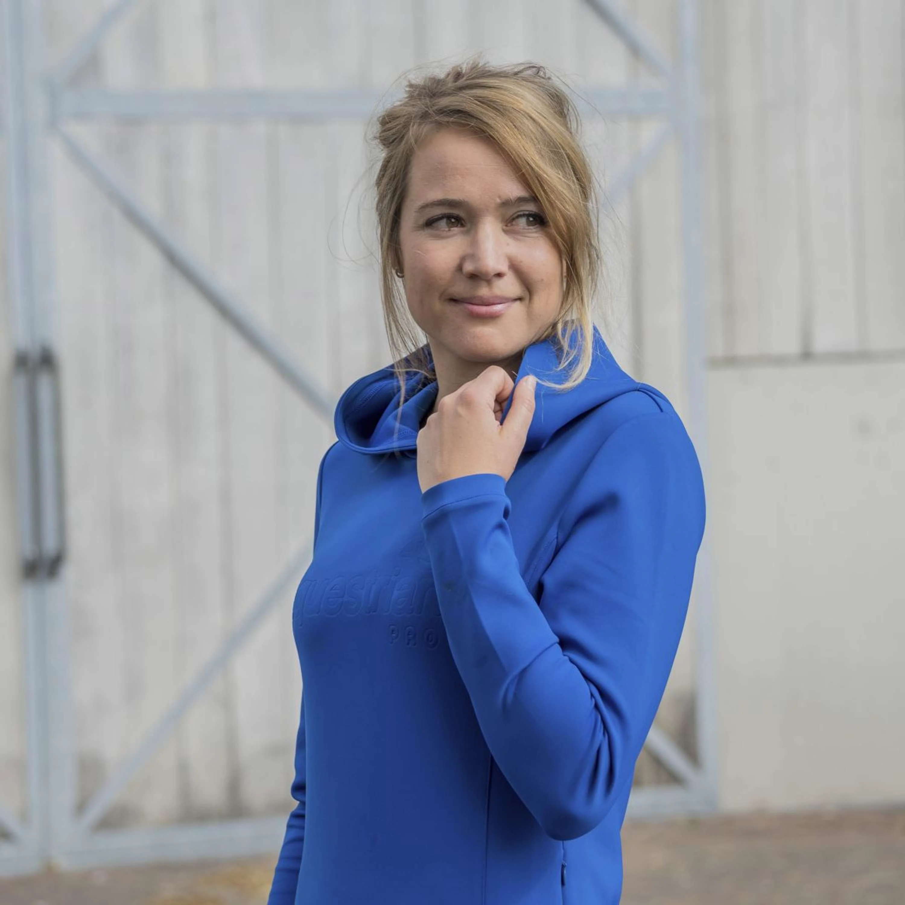 HORKA Pull col Hoodie Pro Embossed Bleu - Image 3