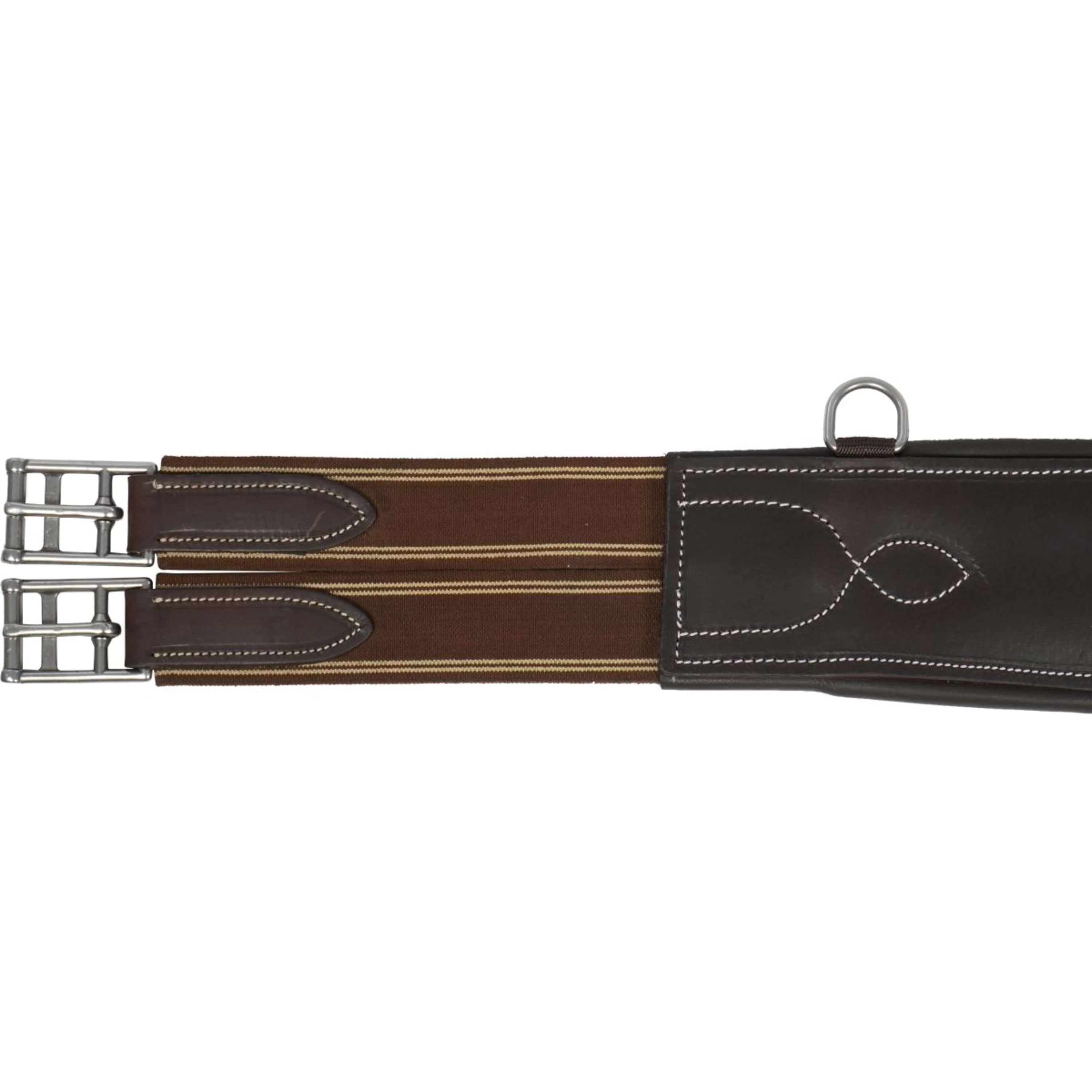 HORKA Sangle avec Protection de Ventre Cuir Marron/Argent - Image 3