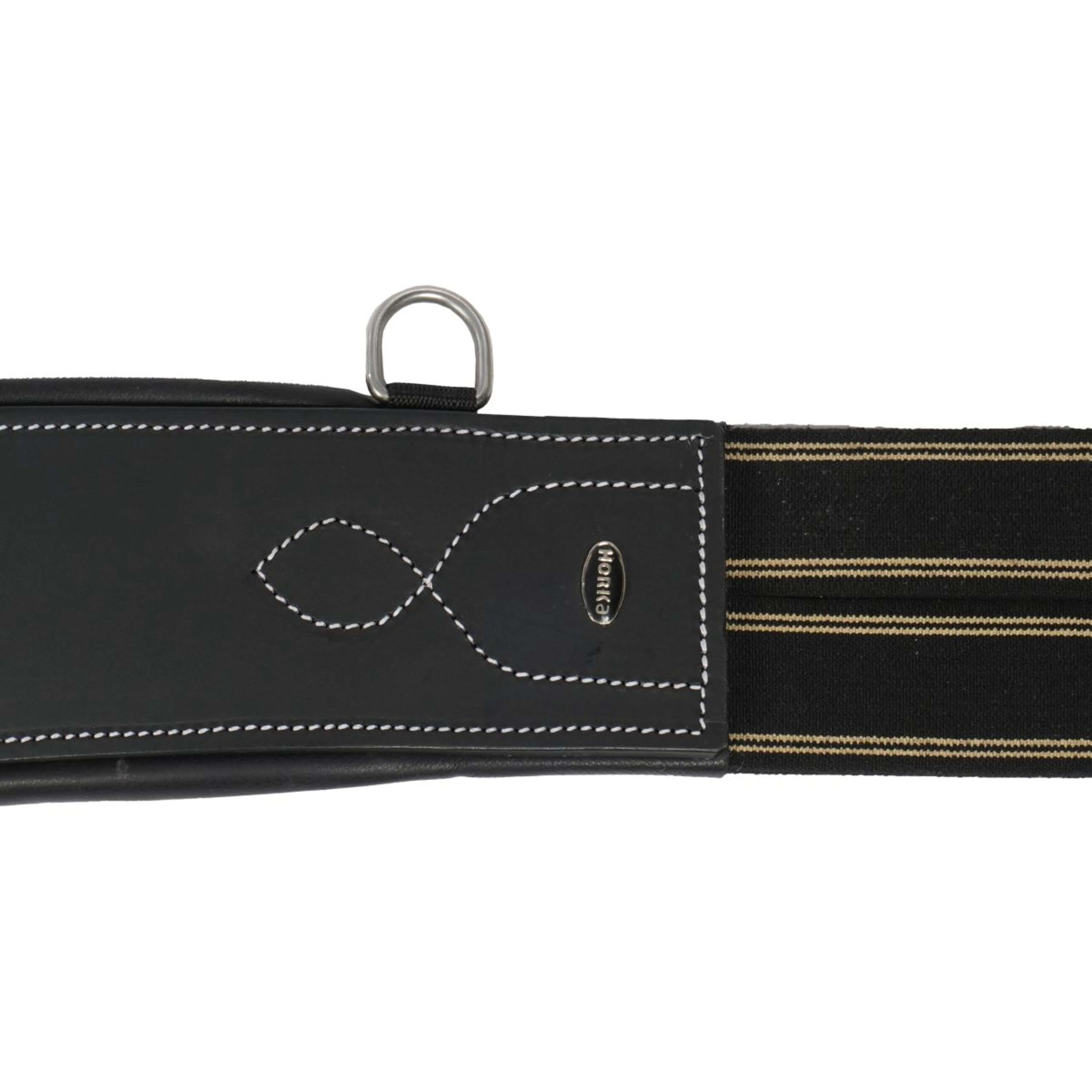 HORKA Sangle avec Protection de Ventre Cuir Noir/Argent - Image 6