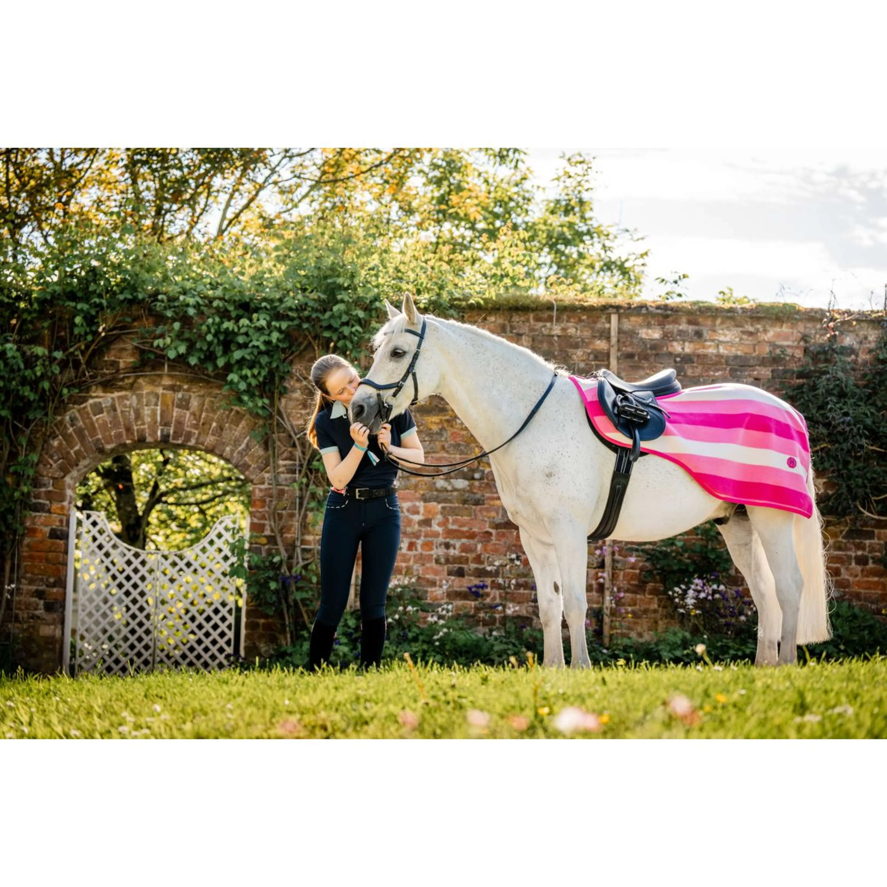 Horseware Couvre-reins Newmarket Witney Pink - Image 3
