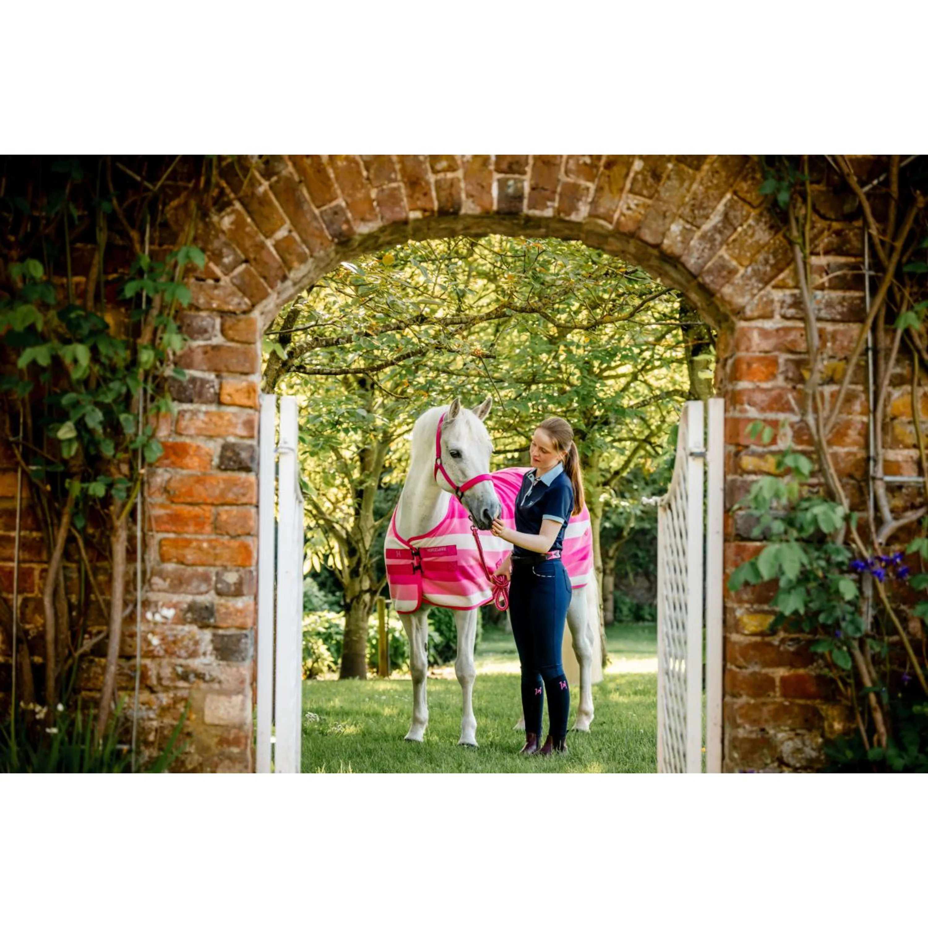 Horseware Fleece Cooler Newmarket Pony Witney Pink - Image 3