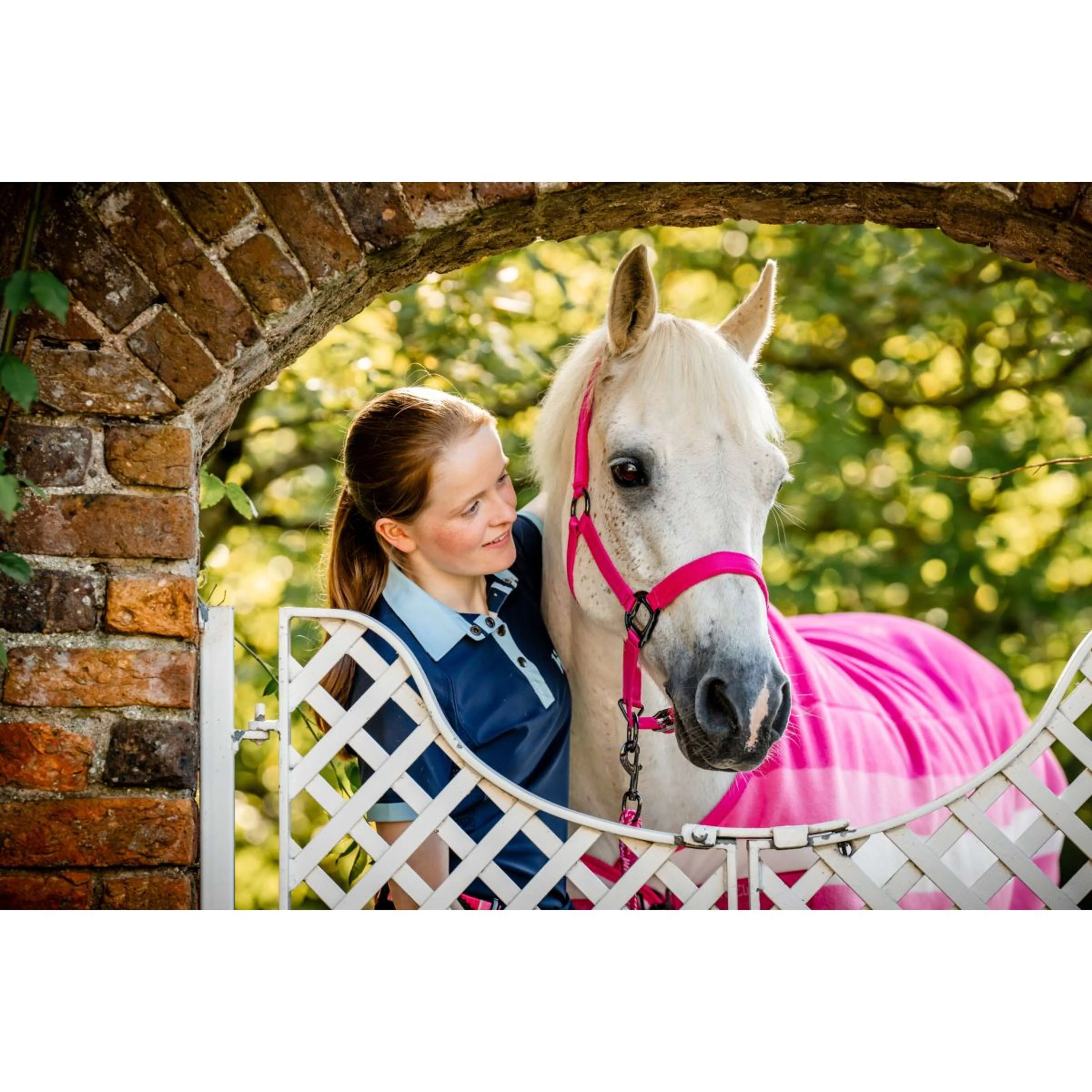 Horseware Fleece Cooler Newmarket Witney Pink - Image 4