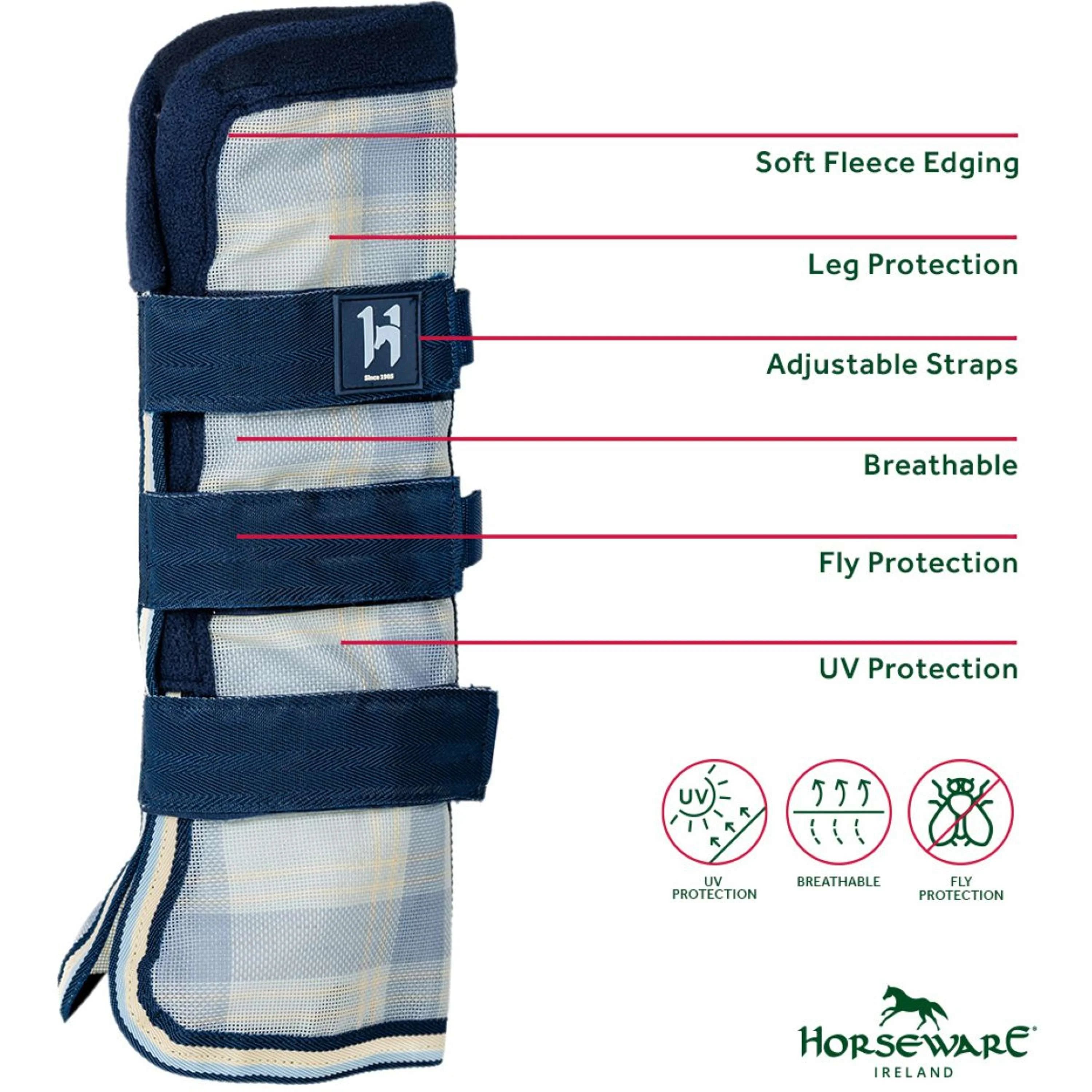 Horseware Fly Boots Newmarket Witney Navy - Image 4