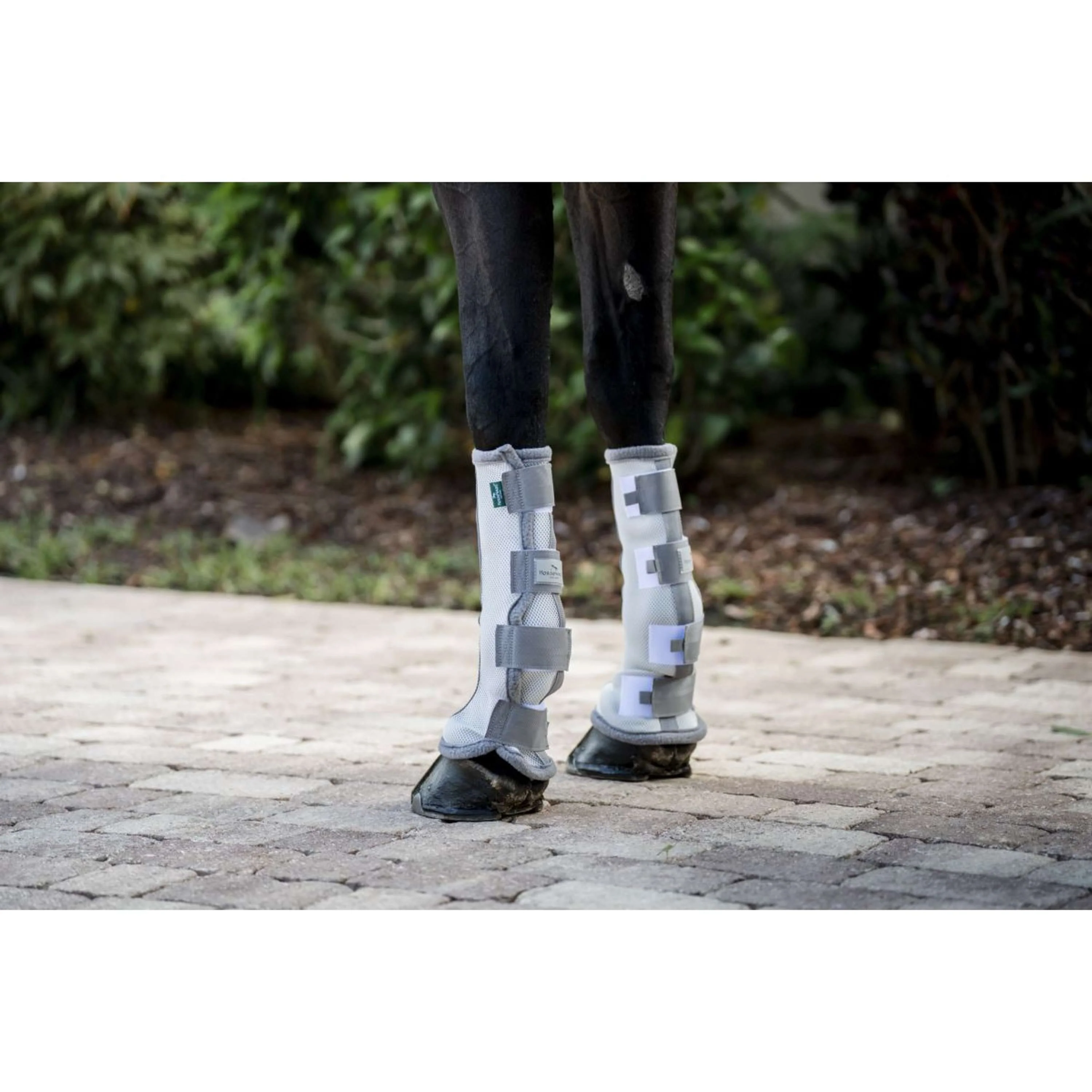 Horseware Fly Boots Set of 2 Argent/Gris Titane/Argent - Image 2