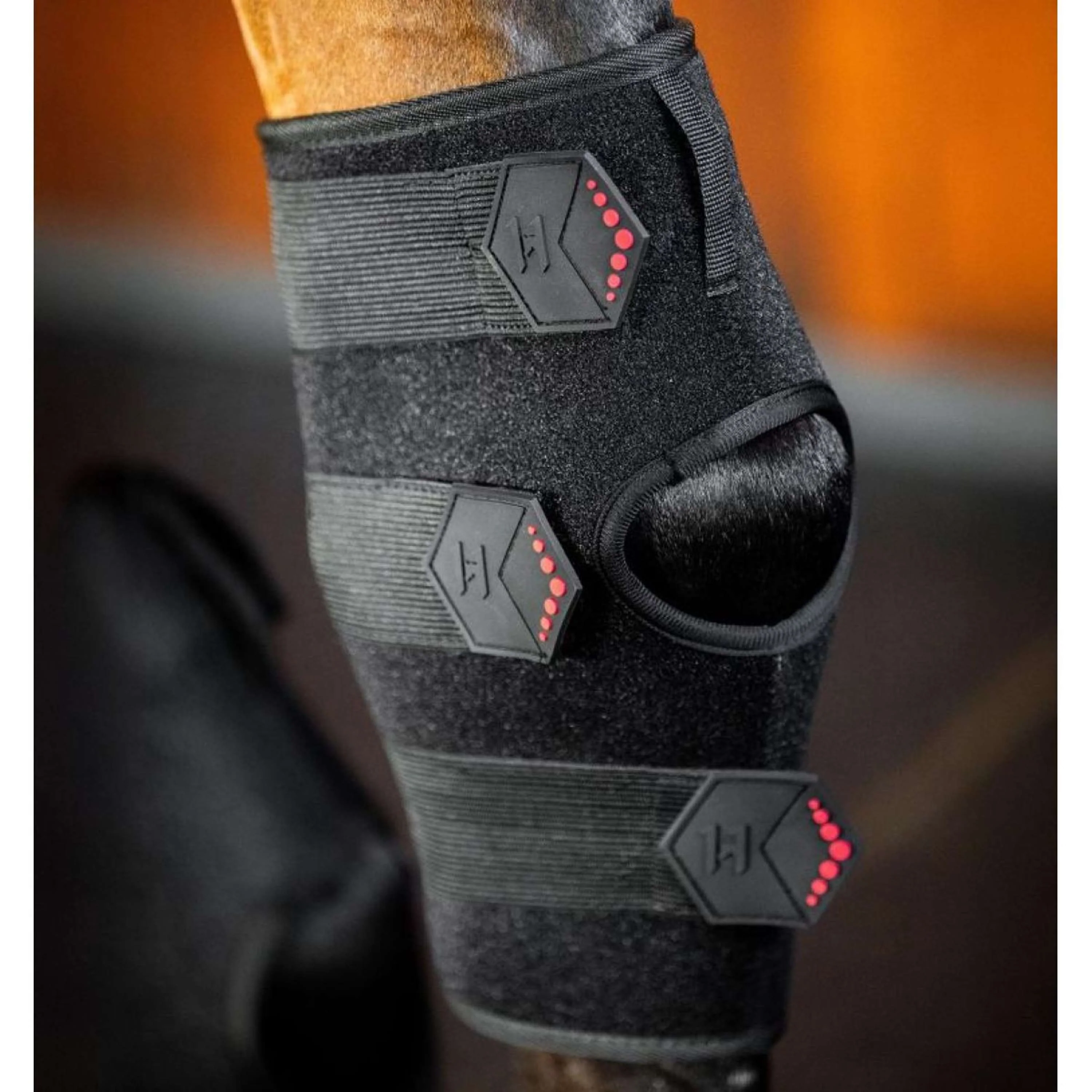 Horseware LED Red Light Therapy Right Hock Boot Noir - Image 4