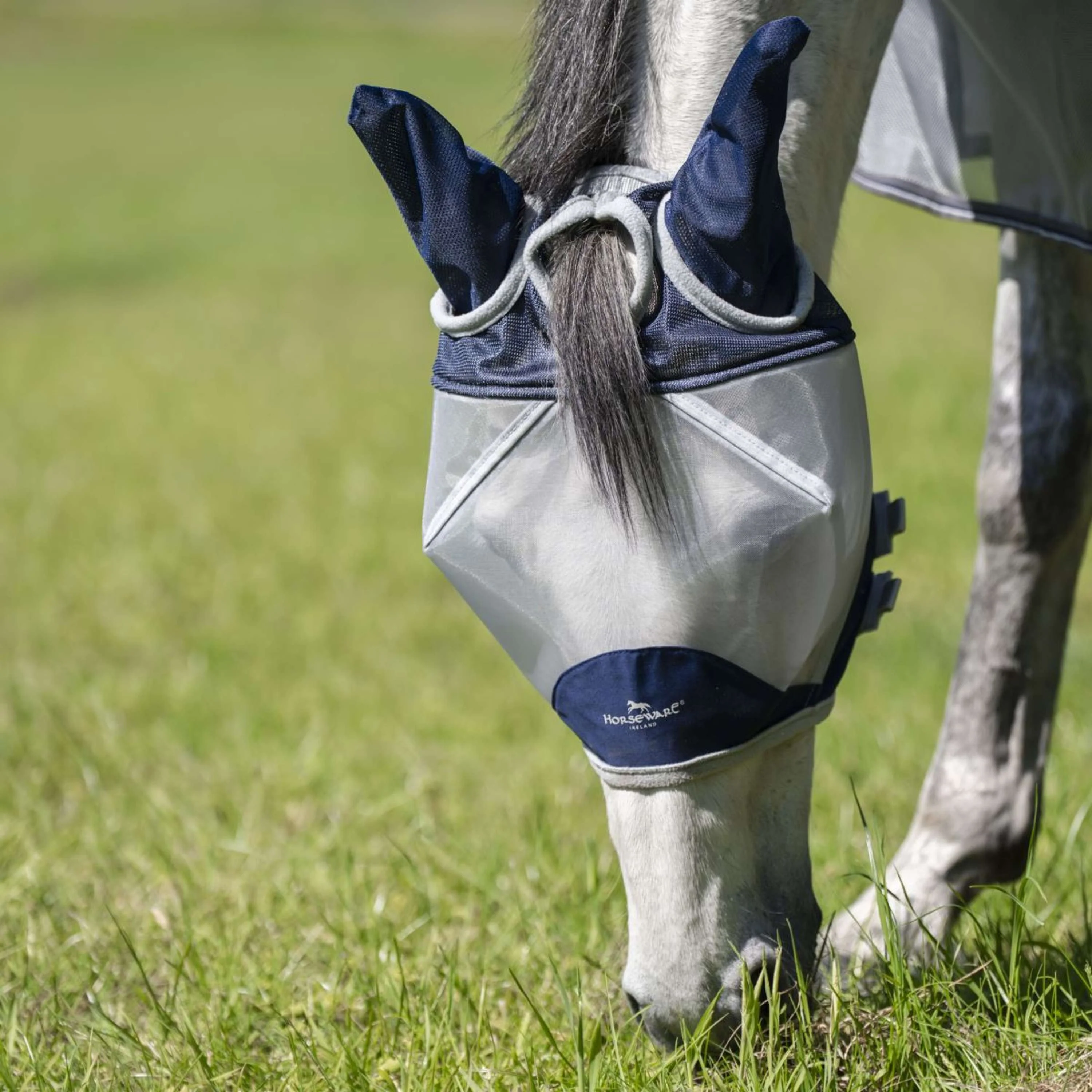 Horseware Masque Anti-Mouches Shield Marin/Argente - Image 2