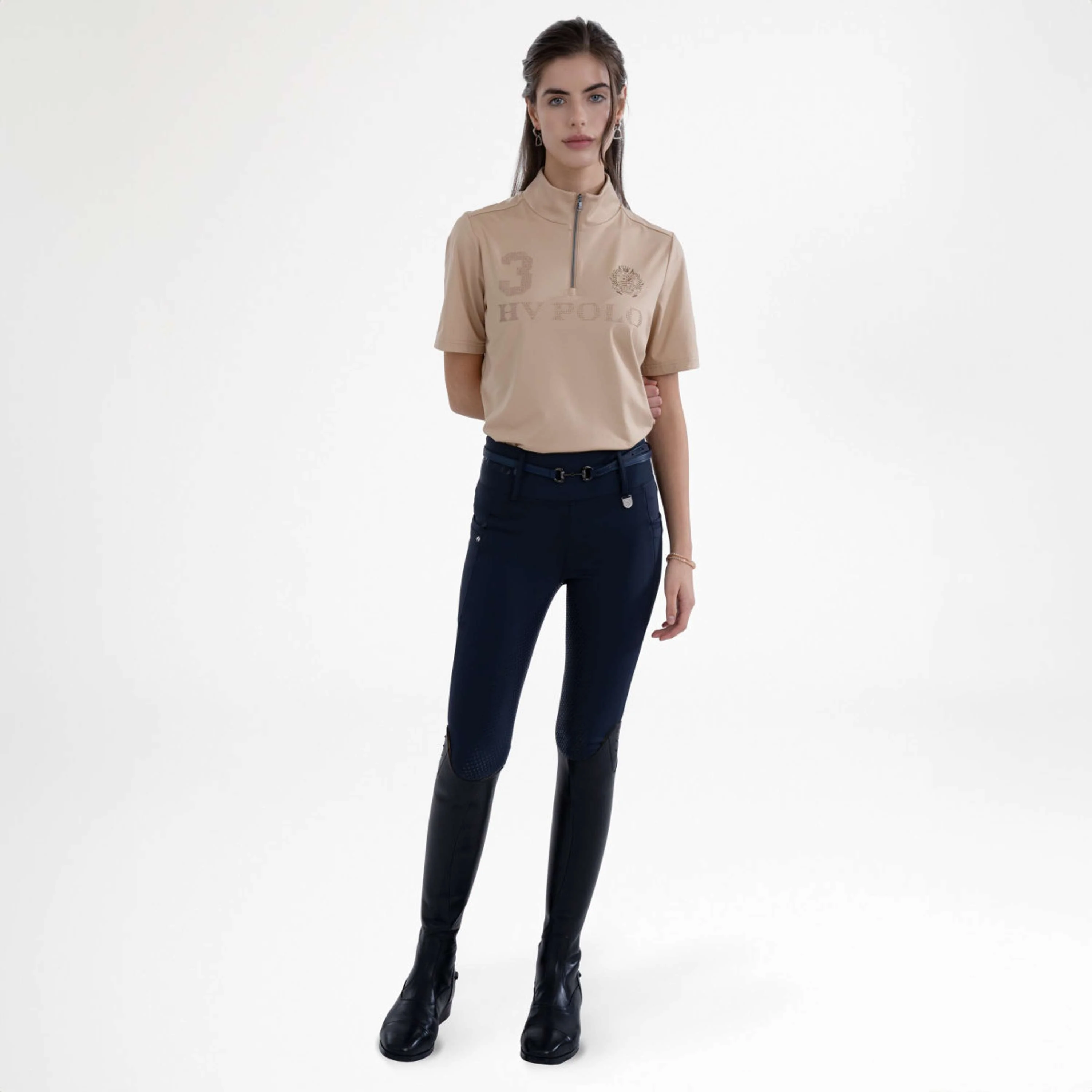 HV Polo Legging d'Ã‰quitation HVPFavourite Full Grip Marin - Image 2