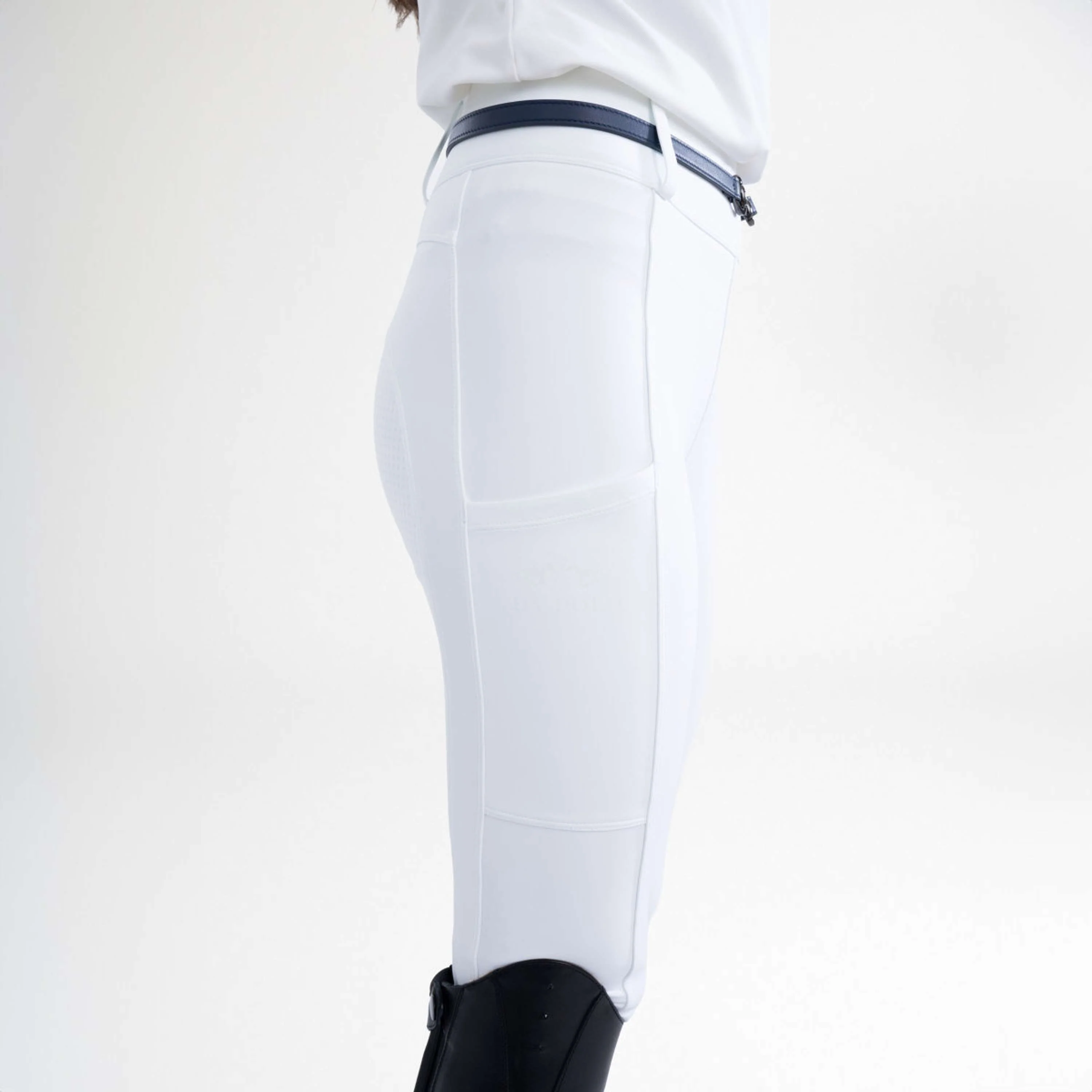 HV Polo Legging d'Ã‰quitation HVPManou Full Grip Blanc - Image 4