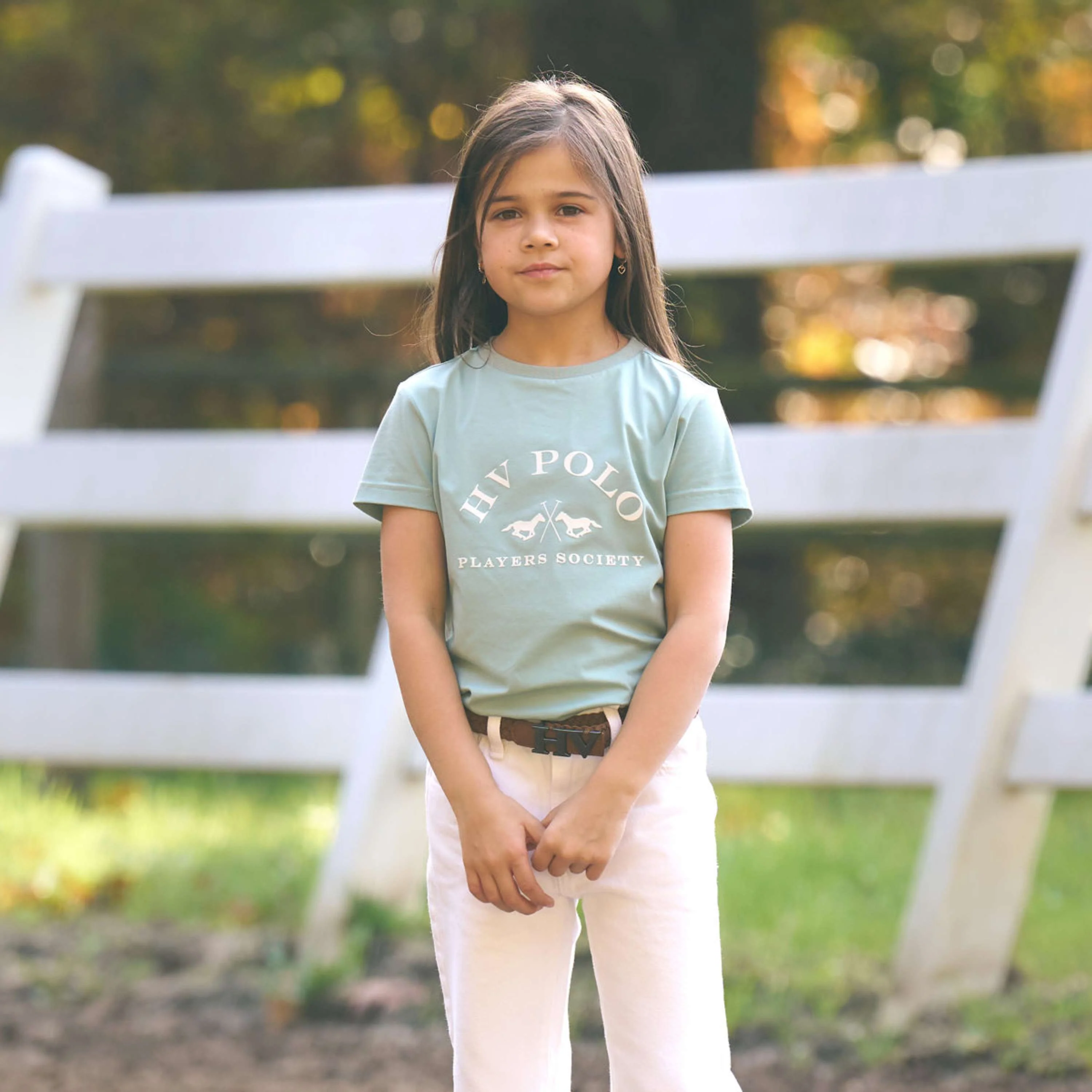 HV Polo T-Shirt HVPNatalie Kids Aqua Sky - Image 2
