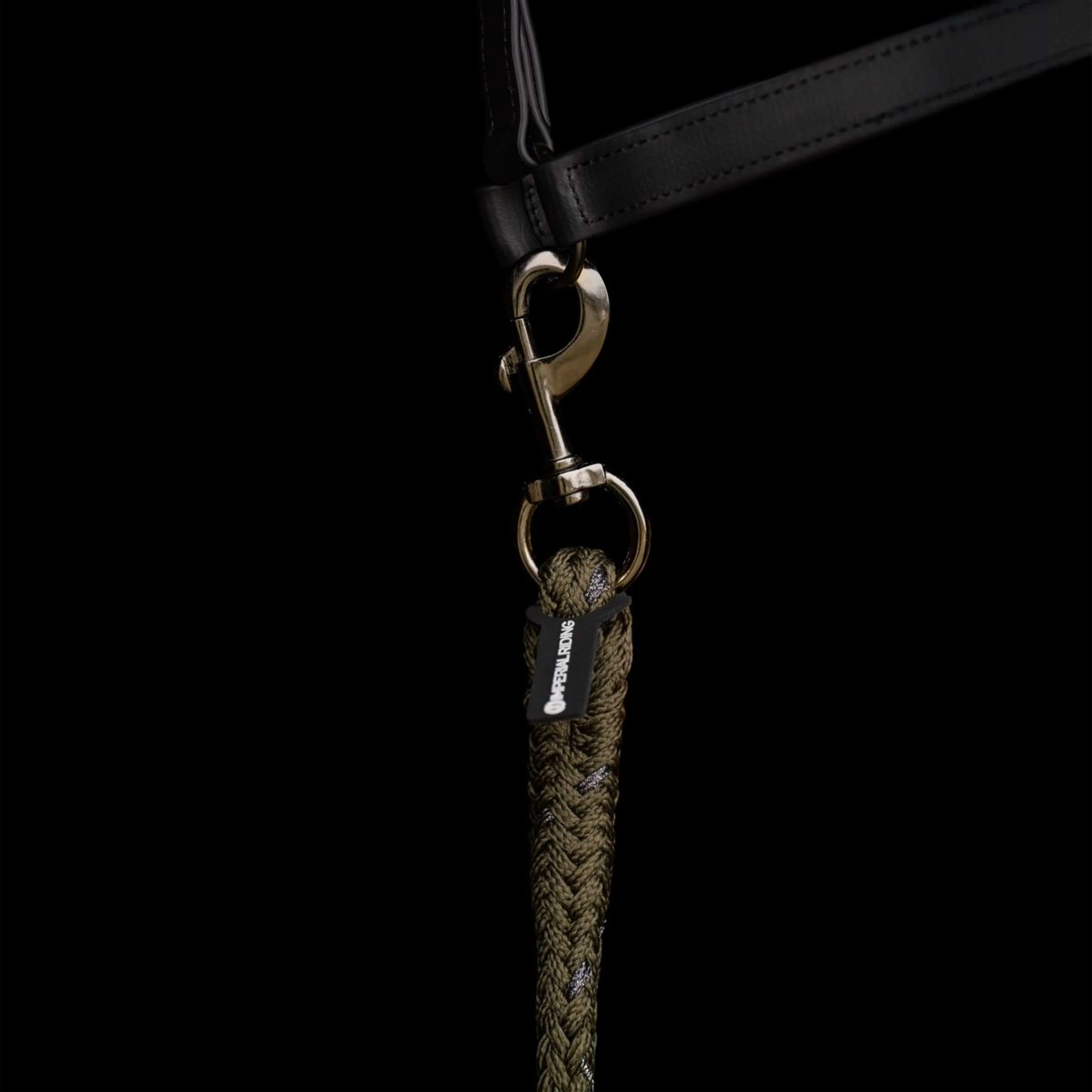 Imperial Riding Corde pour Licol IRHDeluxe avec Mousqueton Olive Vert - Image 2