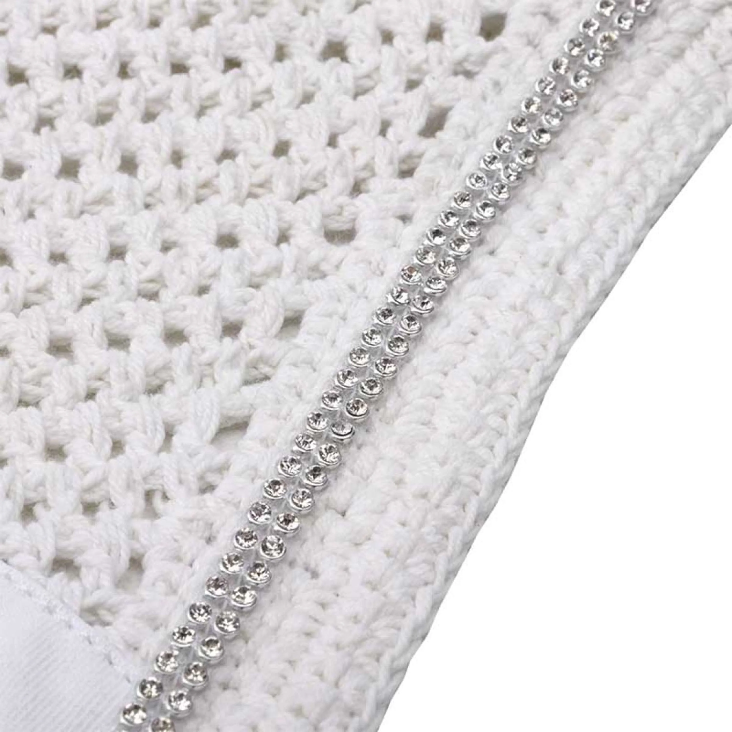Kavalkade Bonnet Anti-Mouches avec Fausses Pierres Blanc - Image 2