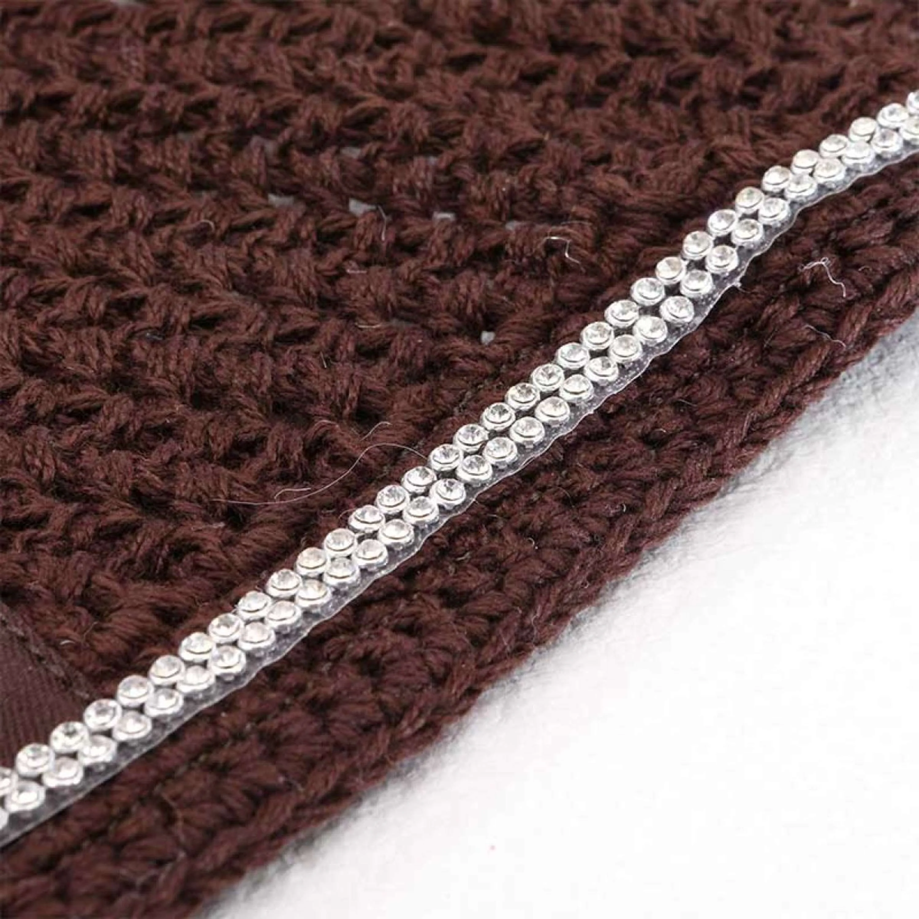 Kavalkade Bonnet Anti-Mouches avec Fausses Pierres Marron - Image 2