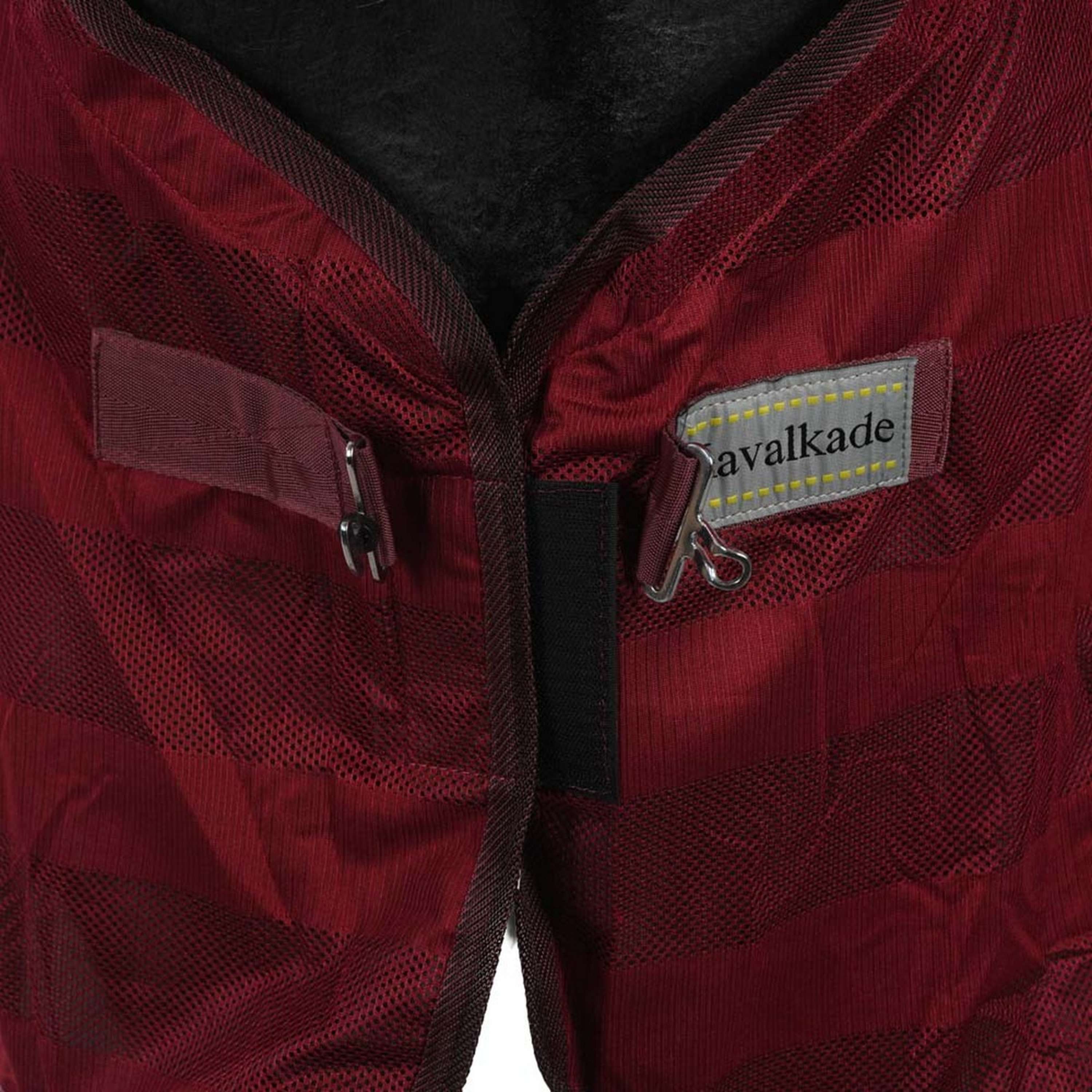 Kavalkade Couverture Anti-Mouches Stripe Bordeaux - Image 4