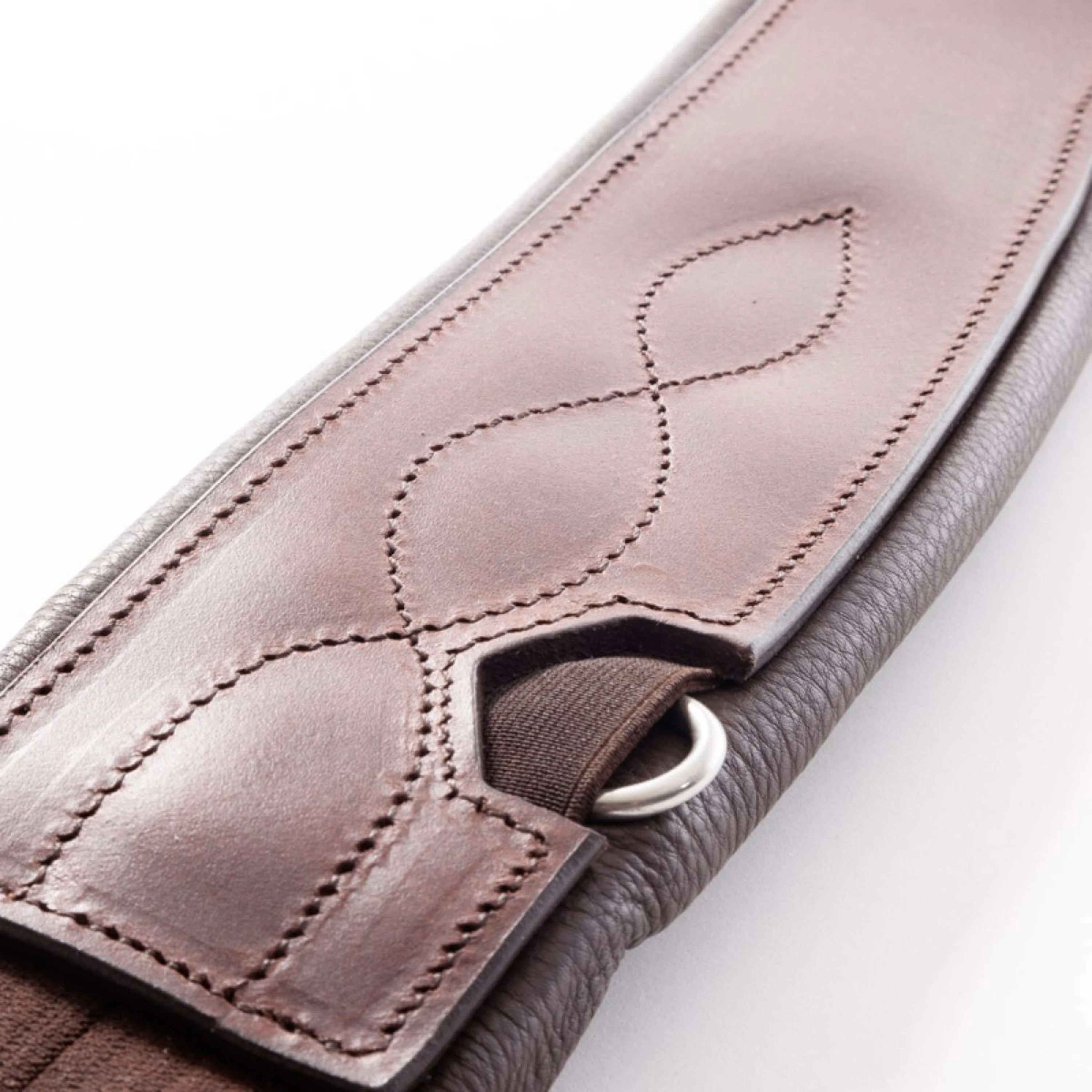 Kavalkade Sangle de Dressage Atlas Oiled Leather avec Élastique Marron - Image 3