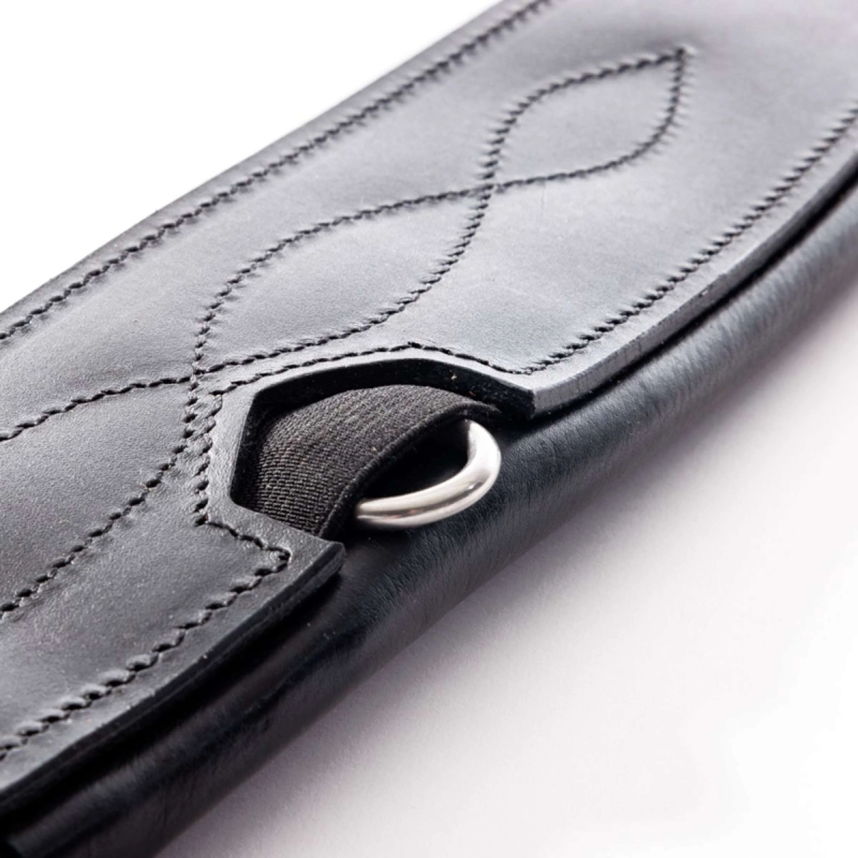 Kavalkade Sangle de Dressage Atlas Oiled Leather avec Élastique Noir - Image 3