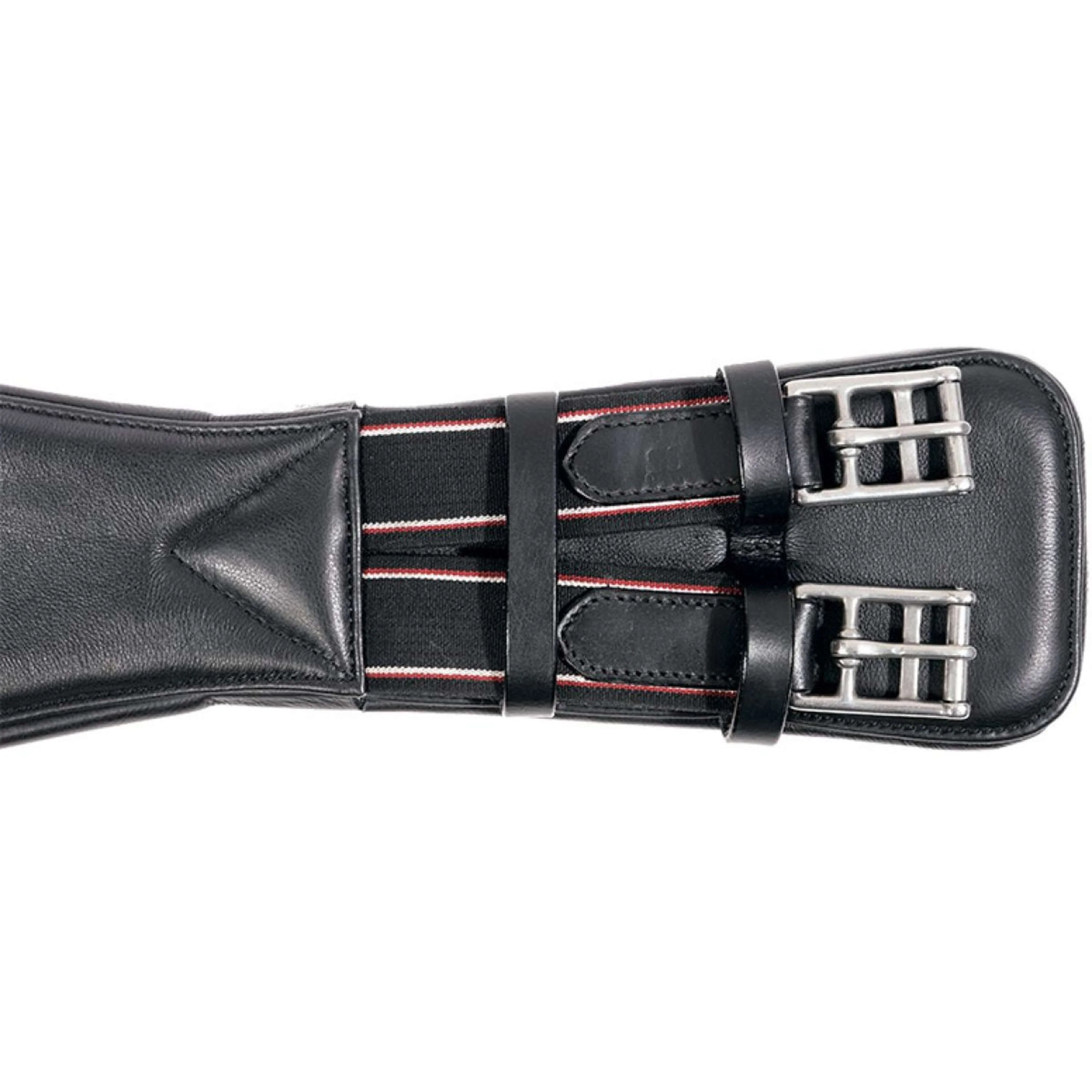 Kavalkade Sangle de Dressage Classic Soft Leather avec Élastique Noir - Image 2