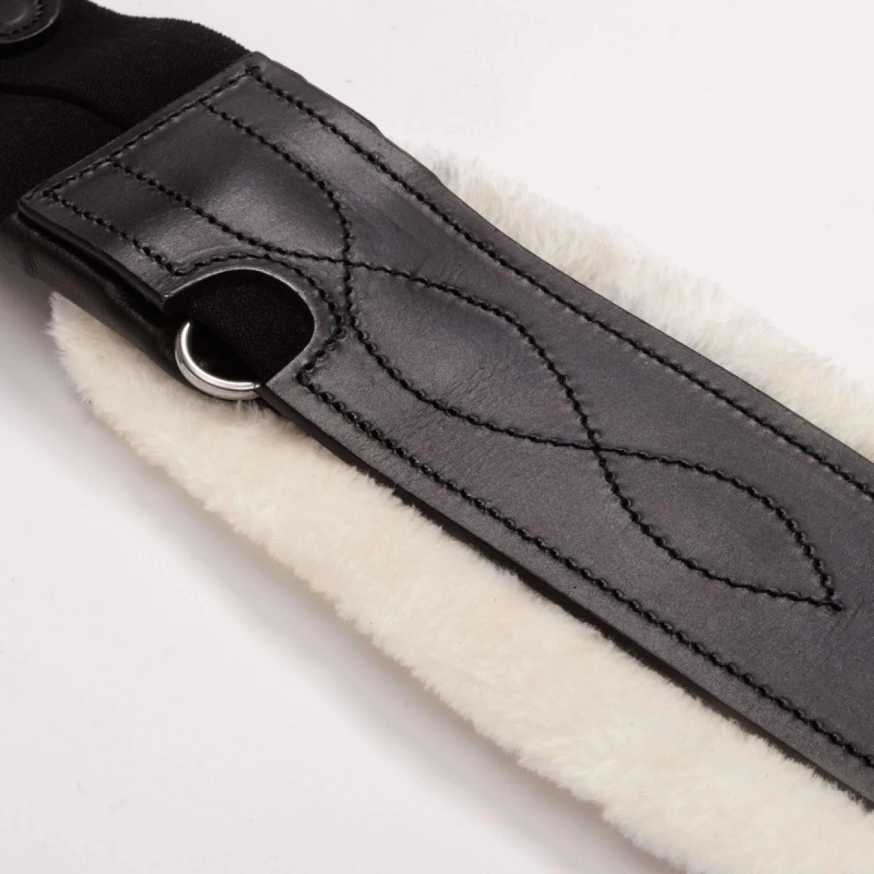Kavalkade Sangle Polyvalente Casper Oiled Leather Fausse fourrure avec élastique Noir/Naturel - Image 3