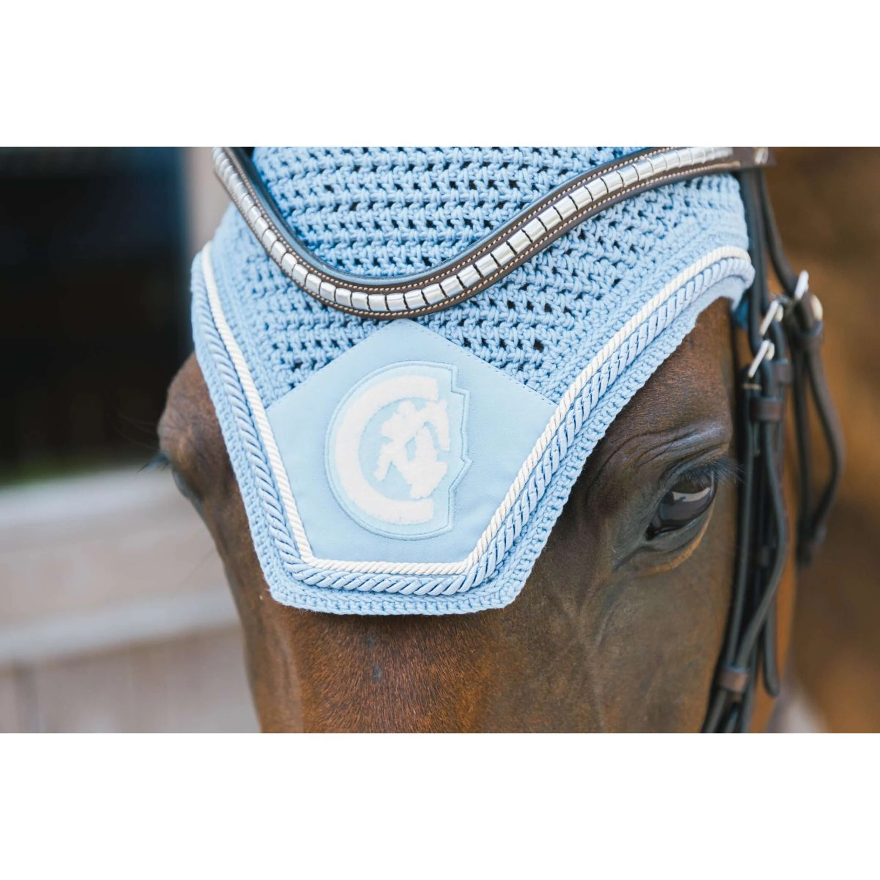 Kentucky Bonnet Anti-Mouches Wellington Soundless 3D Logo Rope Bleu clair - Image 2
