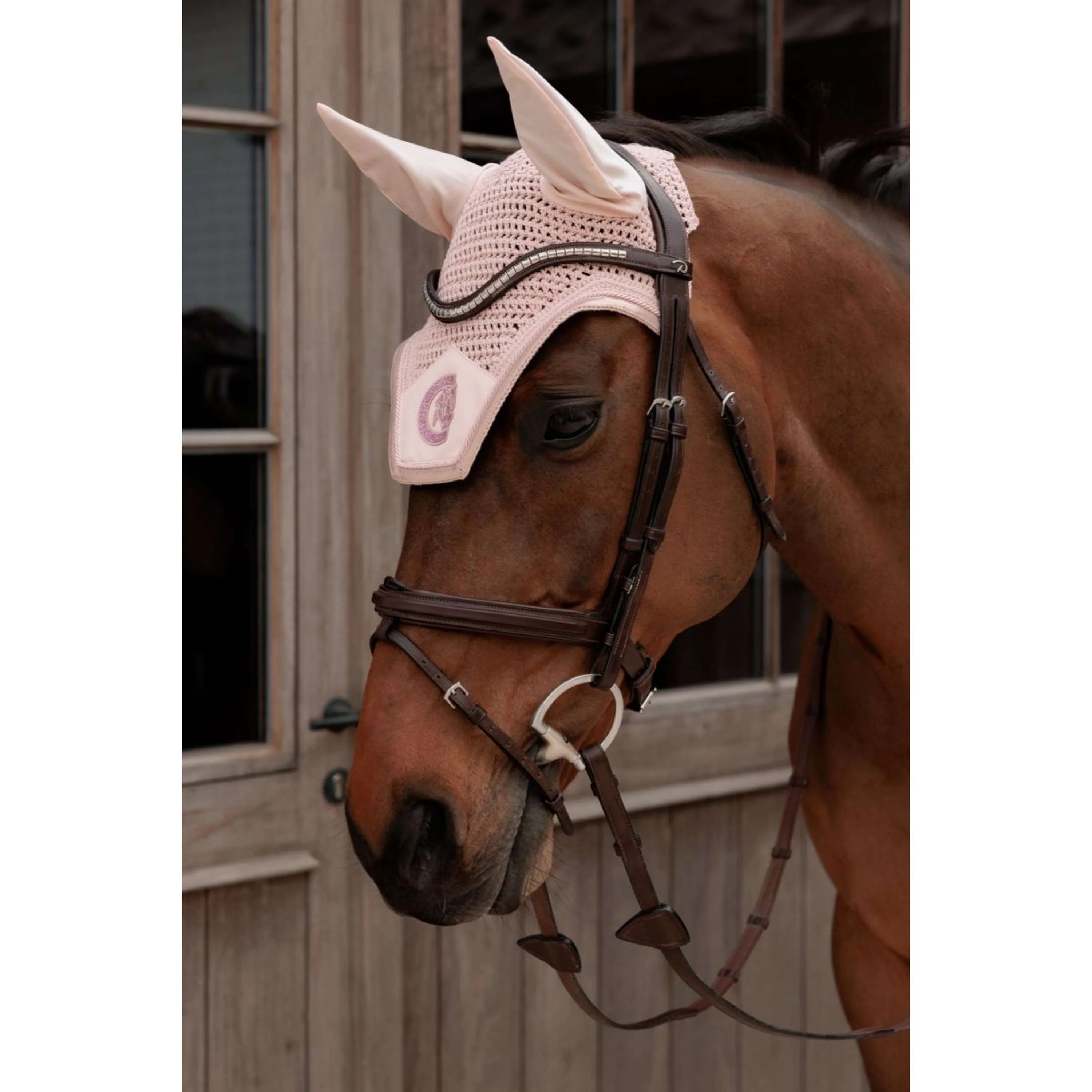 Kentucky Bonnet Anti-Mouches Wellington Sparkling Logo Old Rose - Image 4