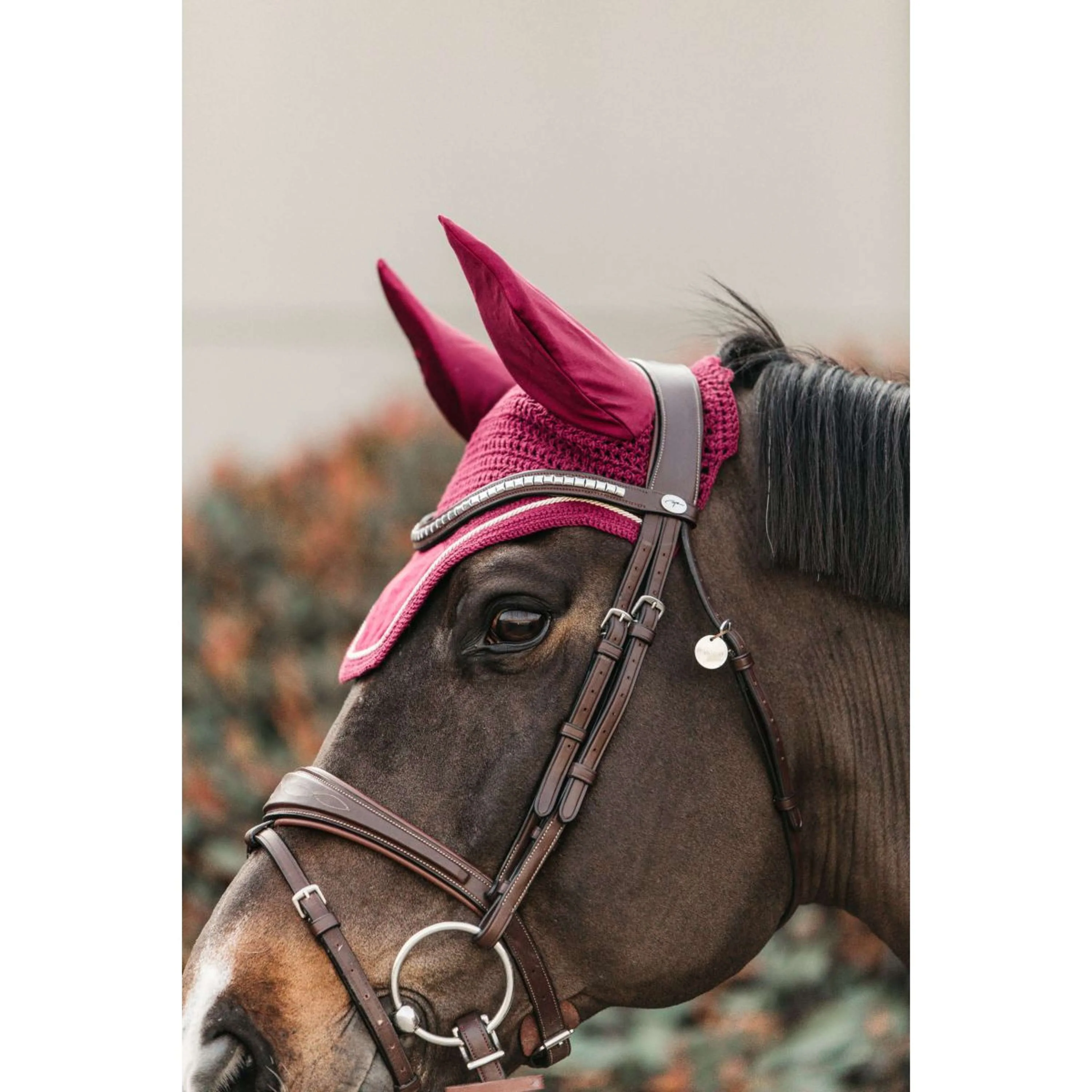 Kentucky Bonnet Anti-Mouches Wellington Velours Fuchsia - Image 2