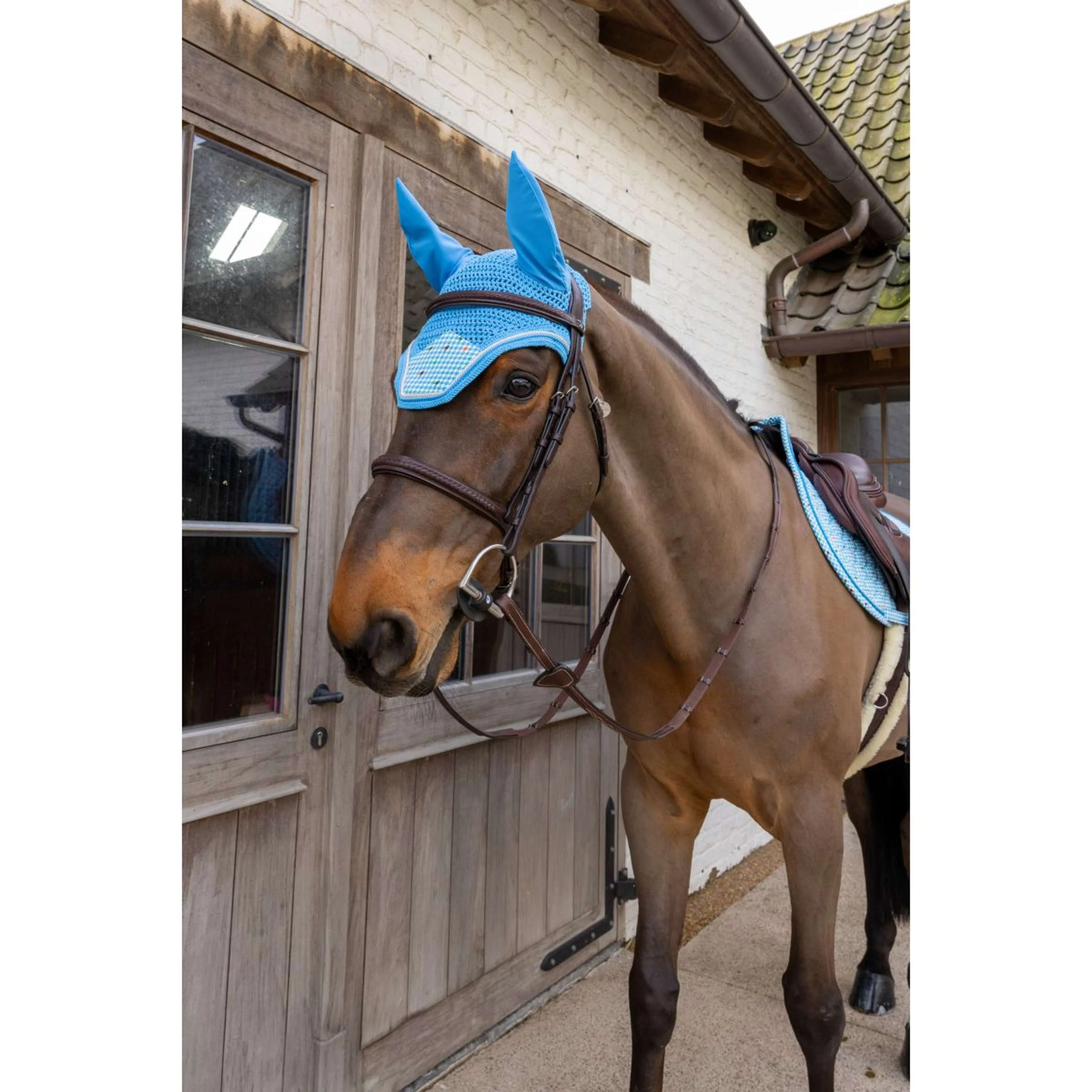 Kentucky Bonnet Anti-Mouches Wellington Velvet Pied De Poule Marin - Image 3