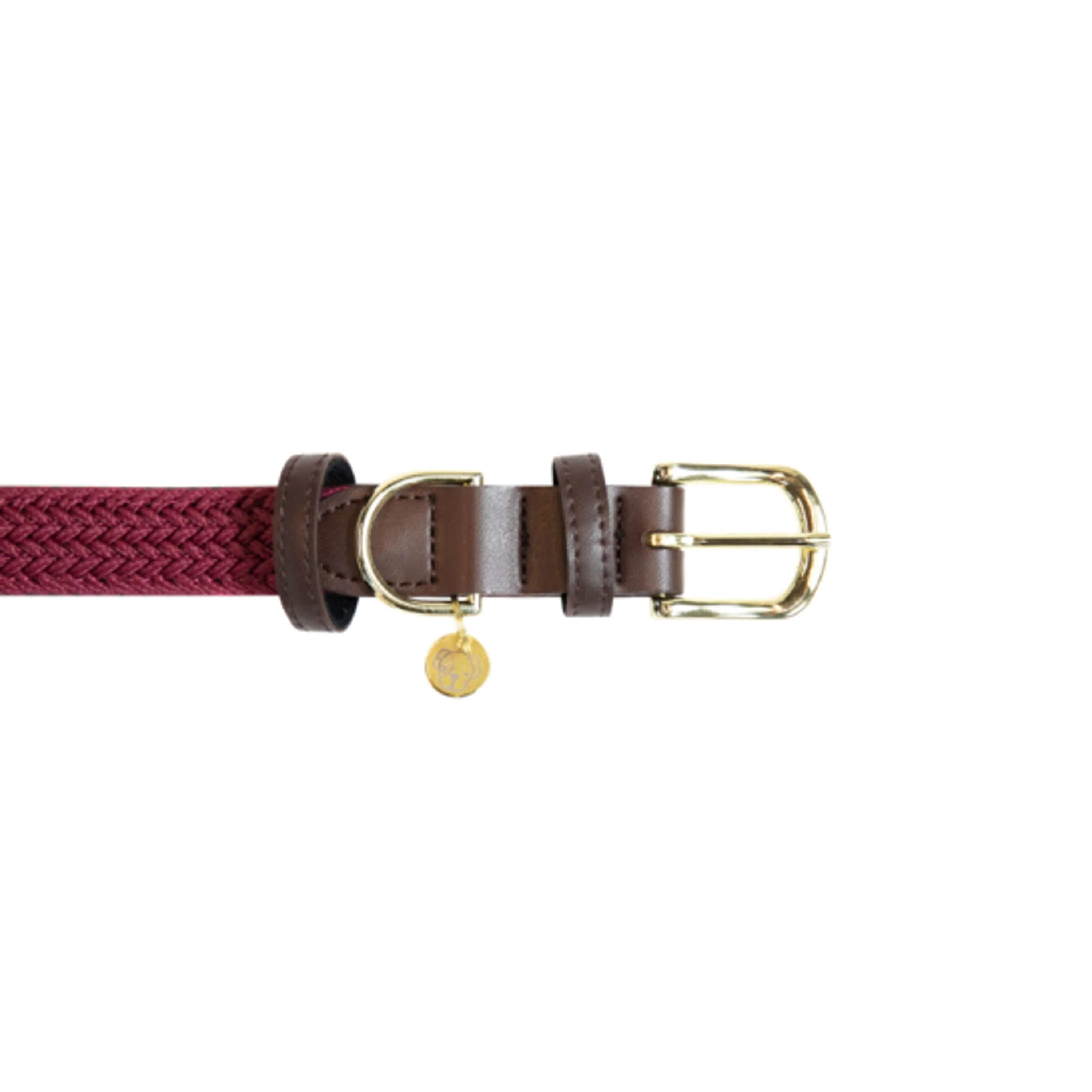 Kentucky Collier Plaited Nylon Bordeaux - Image 3