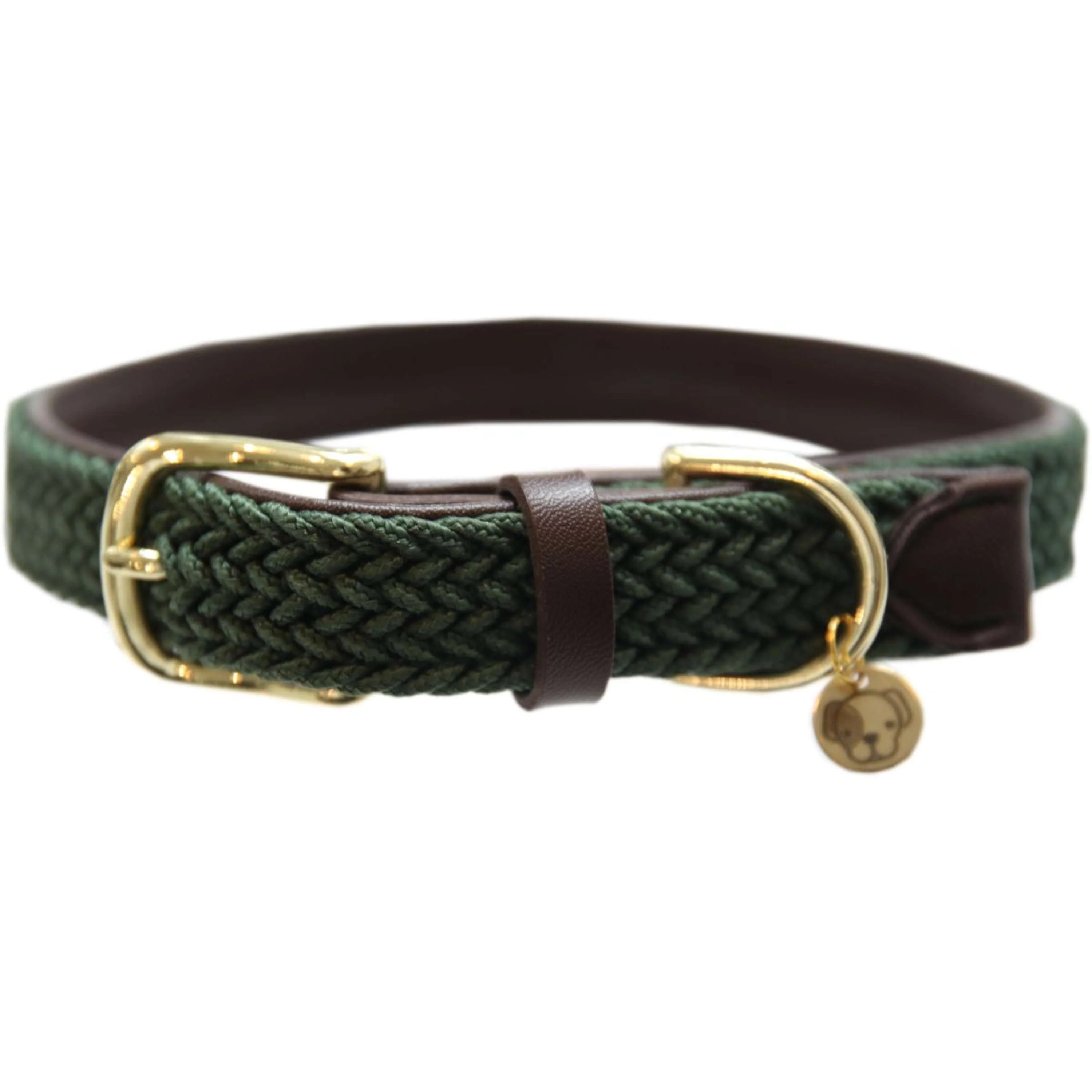 Kentucky Collier Plaited Nylon Olive Vert - Image 2