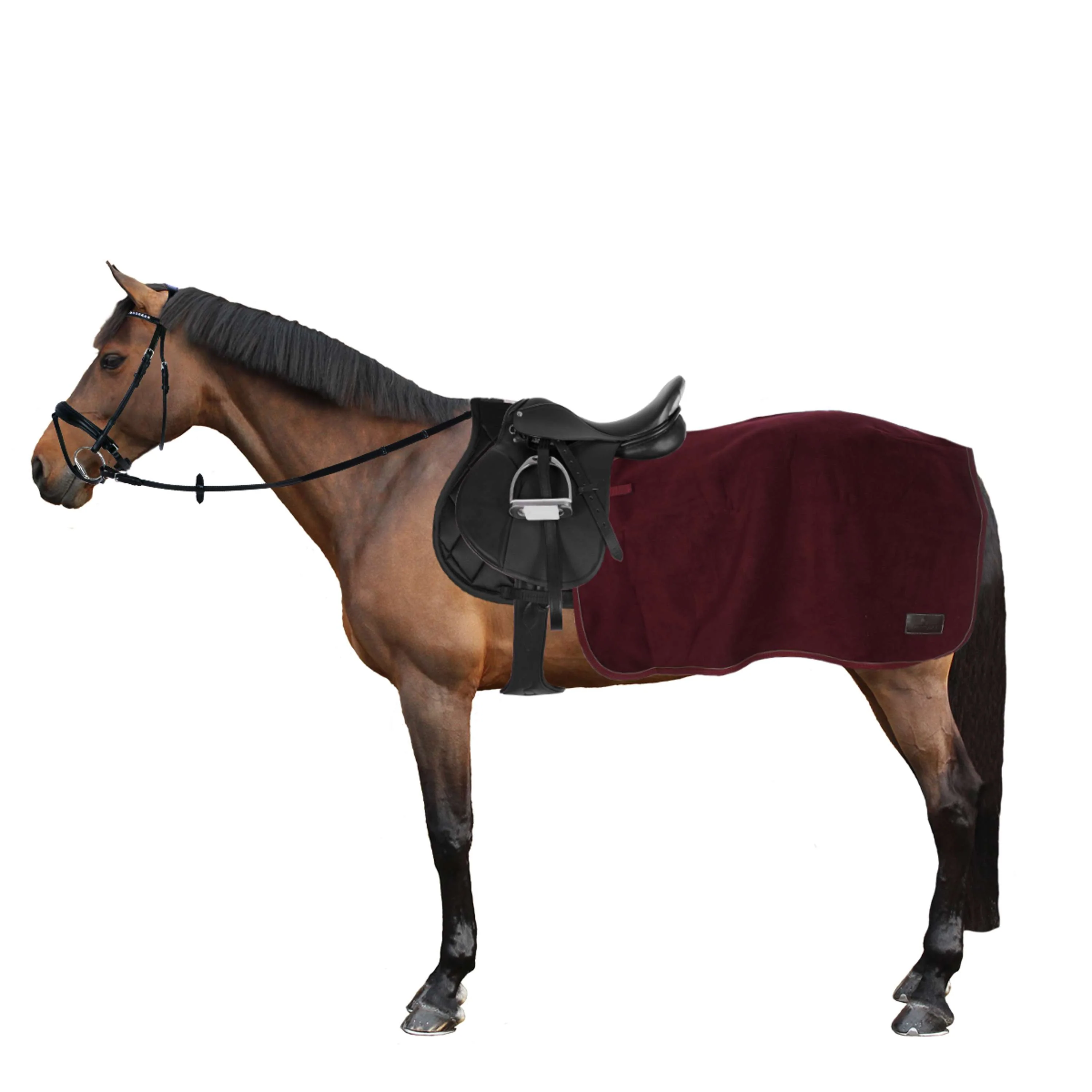 Kentucky Couvre-reins Carré Heavy Fleece Bordeaux - Image 5