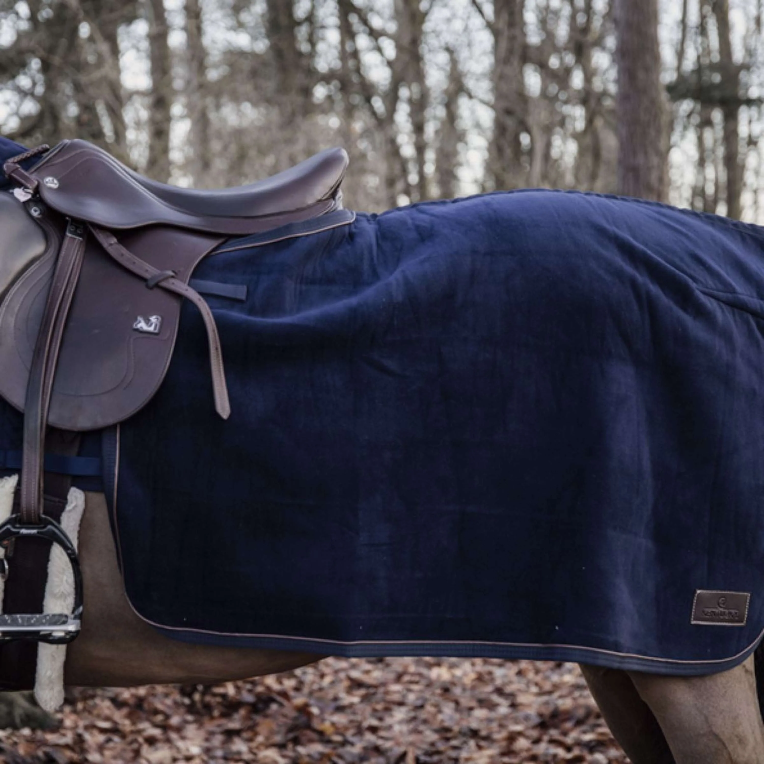 Kentucky Couvre-reins Carré Heavy Fleece Marin - Image 2