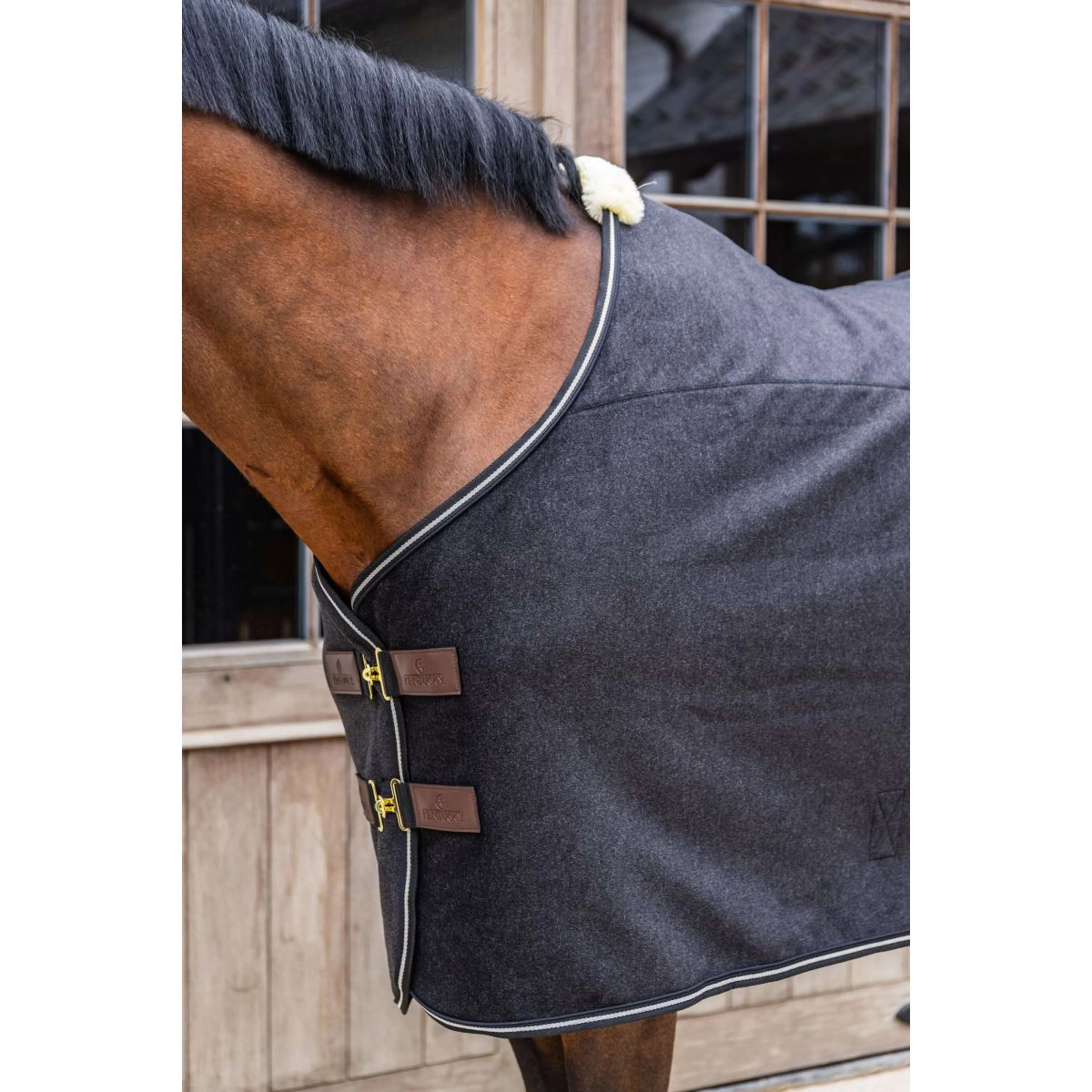 Kentucky Couverture Polaire Heavy Melange Noir - Image 3