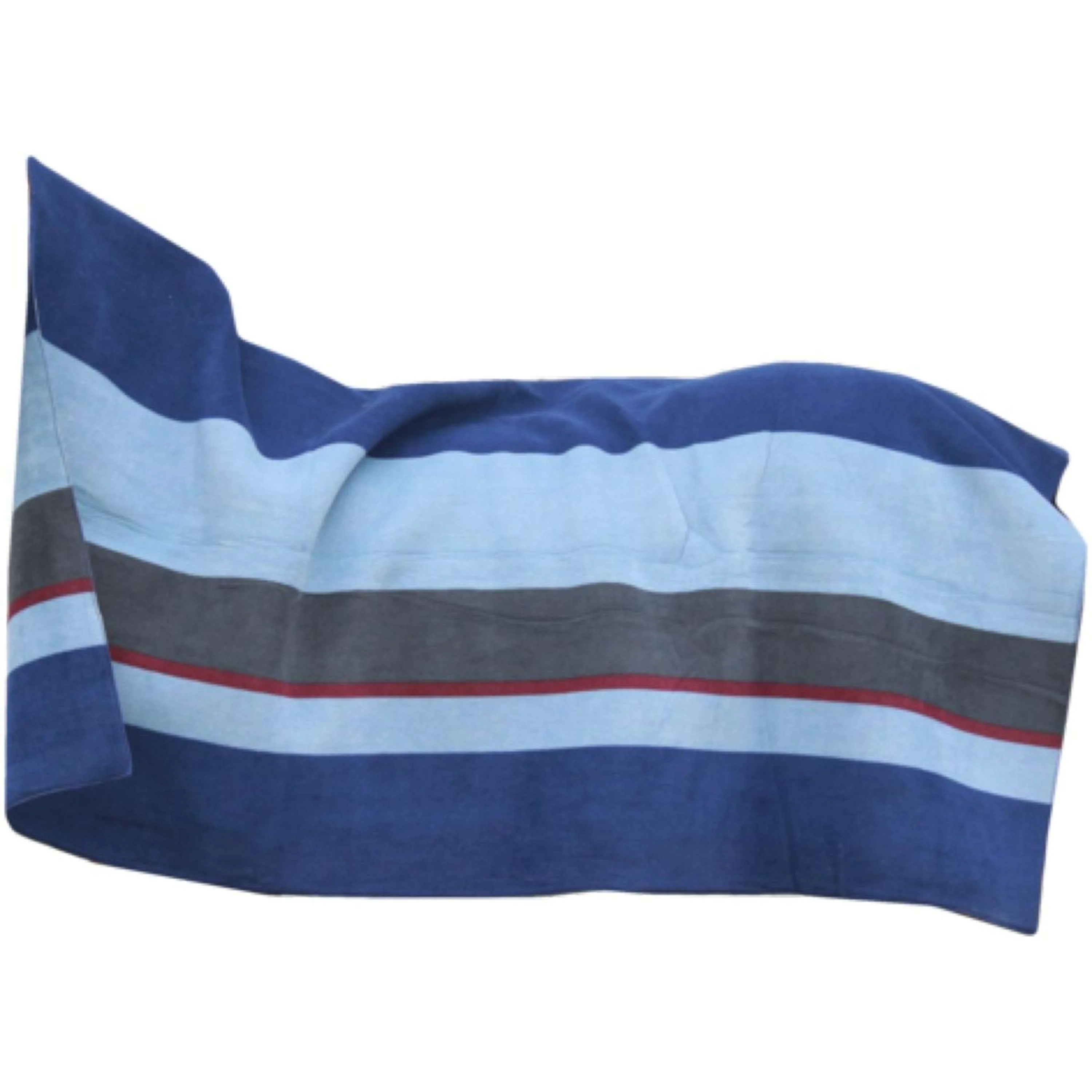 Kentucky Couverture Polaire Heavy Square Stripes Marine/Gris Dots - Image 3