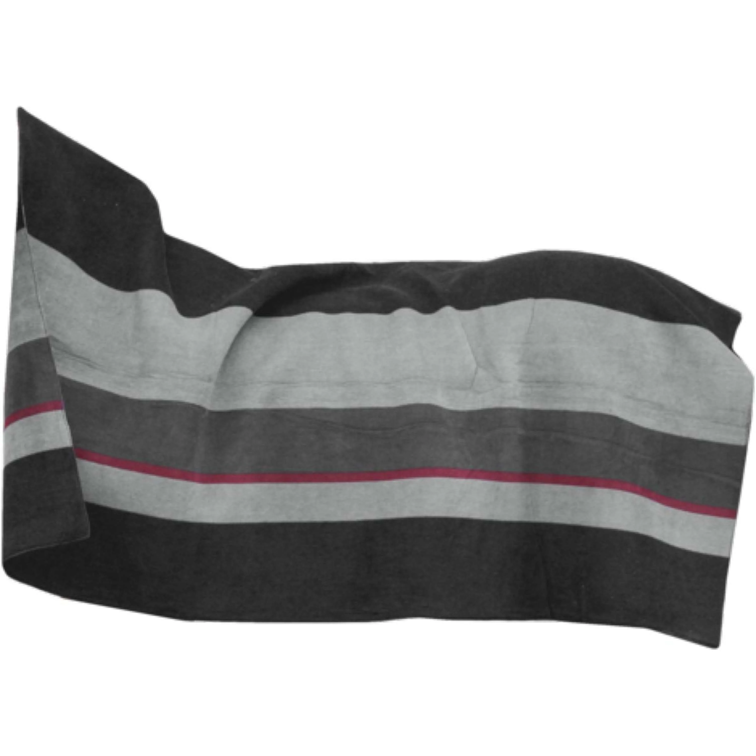 Kentucky Couverture Polaire Heavy Square Stripes Noir/Gris - Image 4