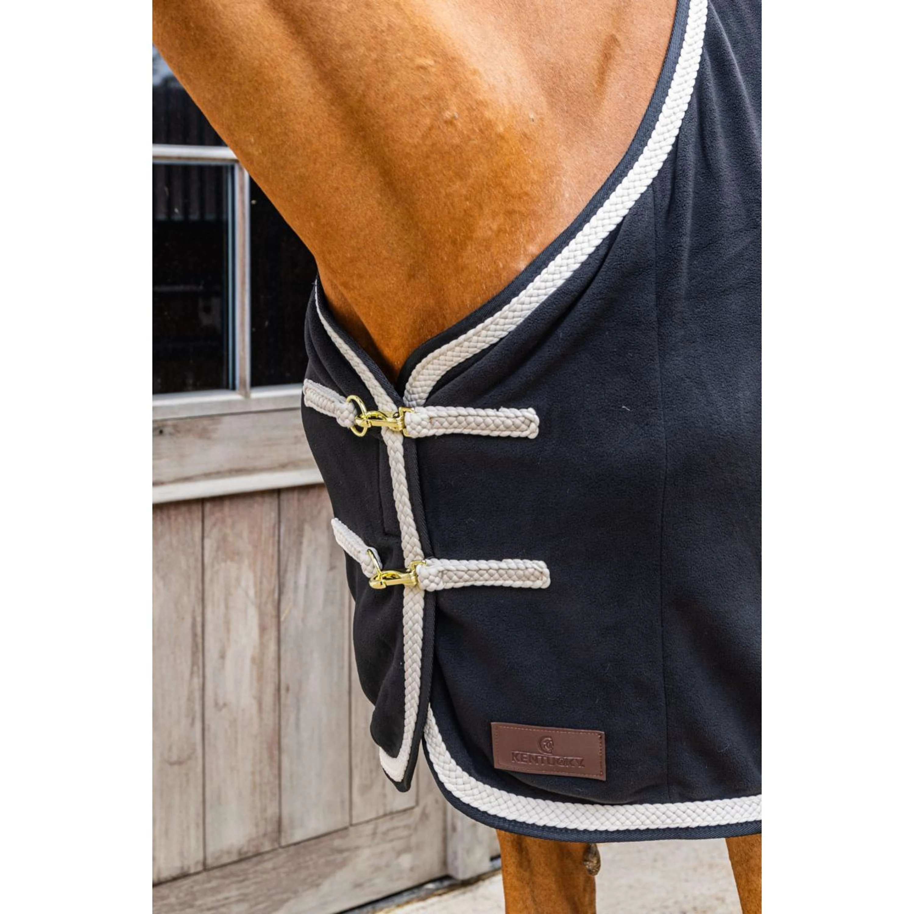 Kentucky Couverture Polaire Plaited Noir - Image 5