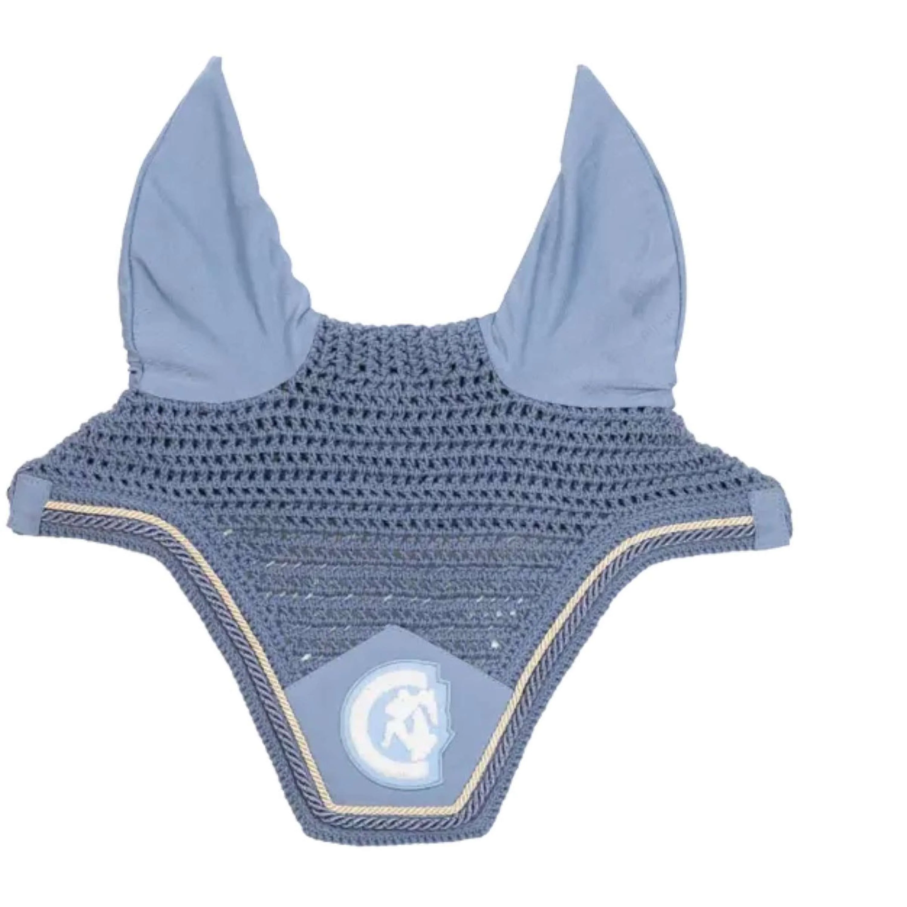 Kentucky Horsewear Bonnet Anti-Mouches Wellington 3D Logo Bleu Clair - Image 2