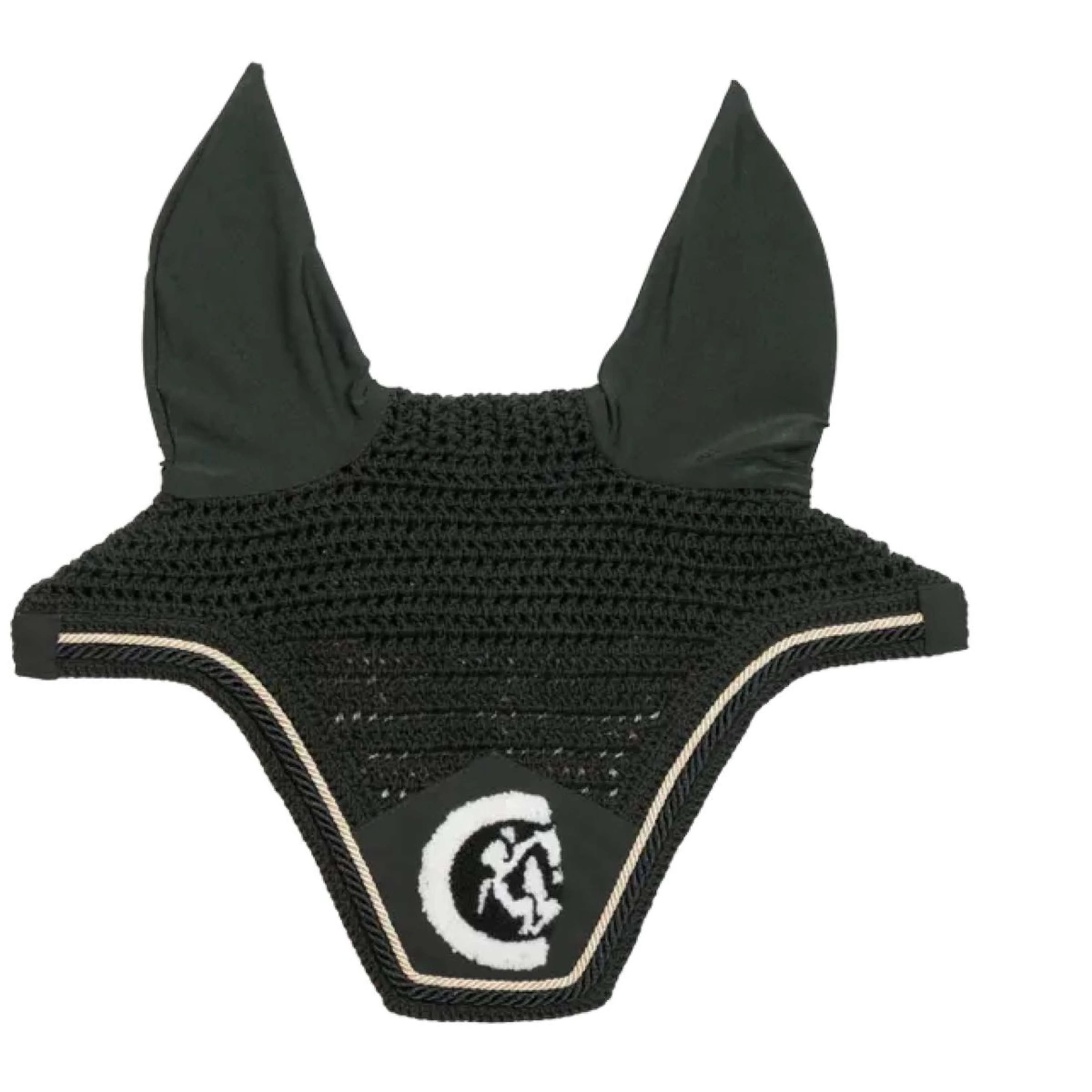 Kentucky Horsewear Bonnet Anti-Mouches Wellington 3D Logo Pine Green - Image 2