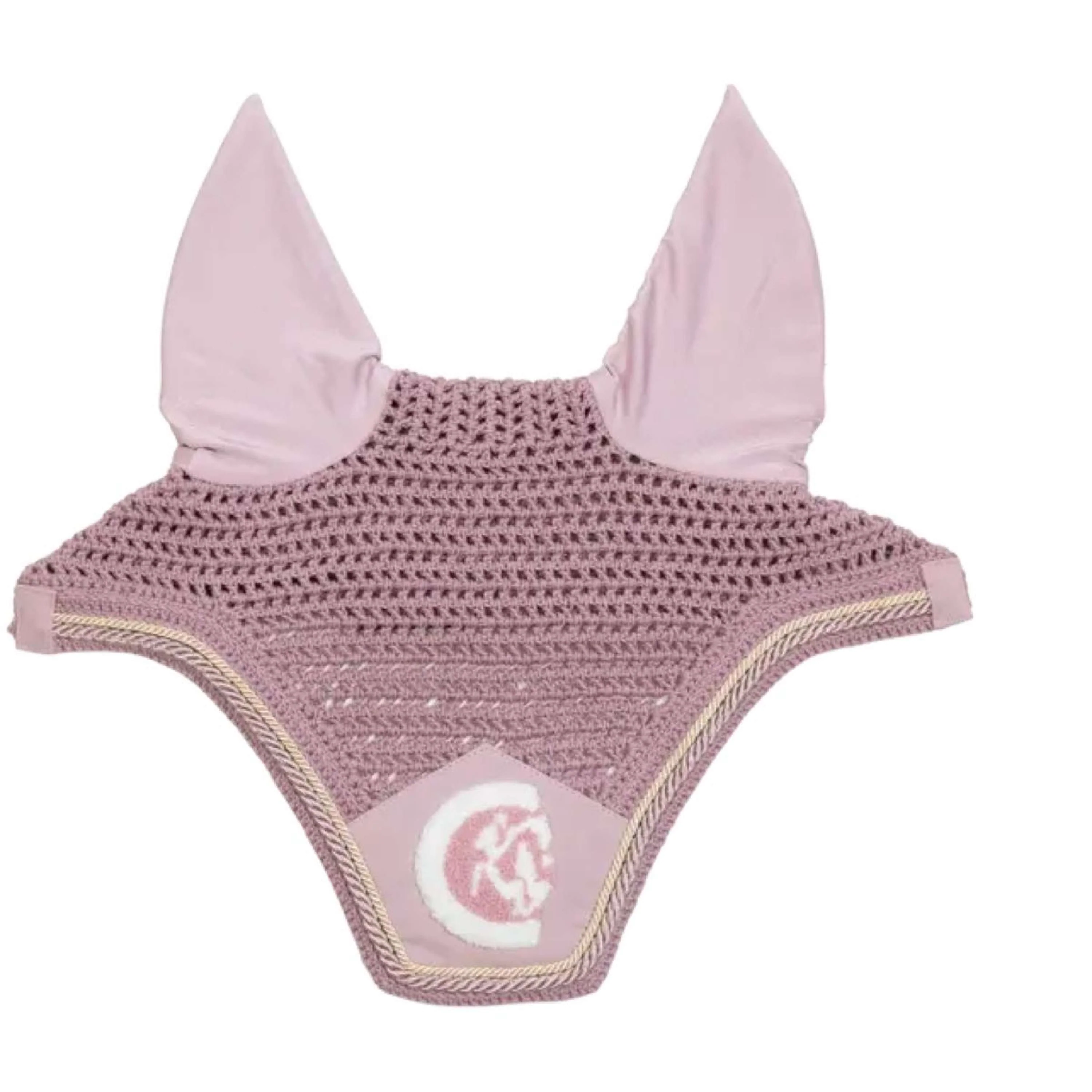 Kentucky Horsewear Bonnet Anti-Mouches Wellington 3D Logo Rose clair - Image 2
