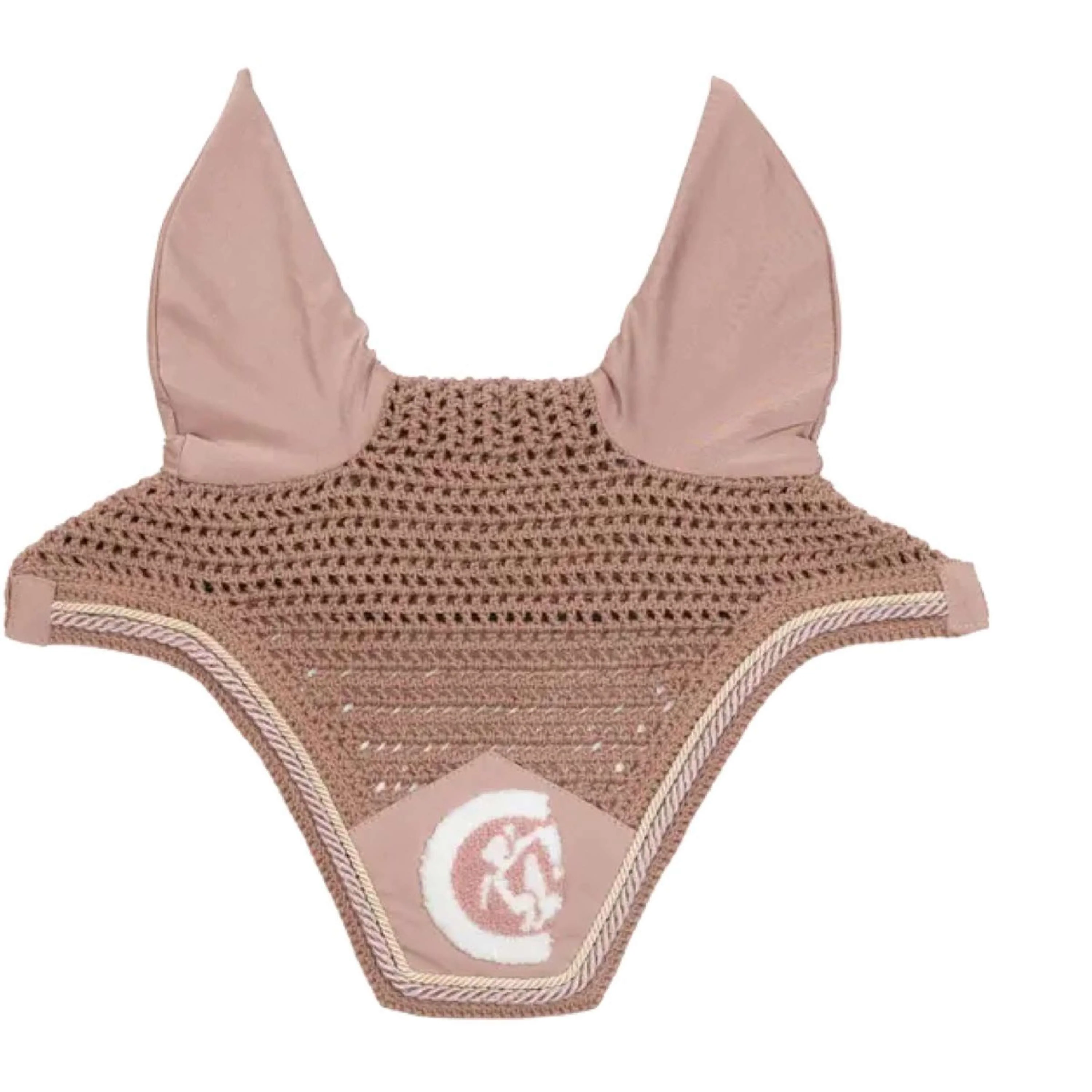 Kentucky Horsewear Bonnet Anti-Mouches Wellington 3D Logo Rose Vieux - Image 2