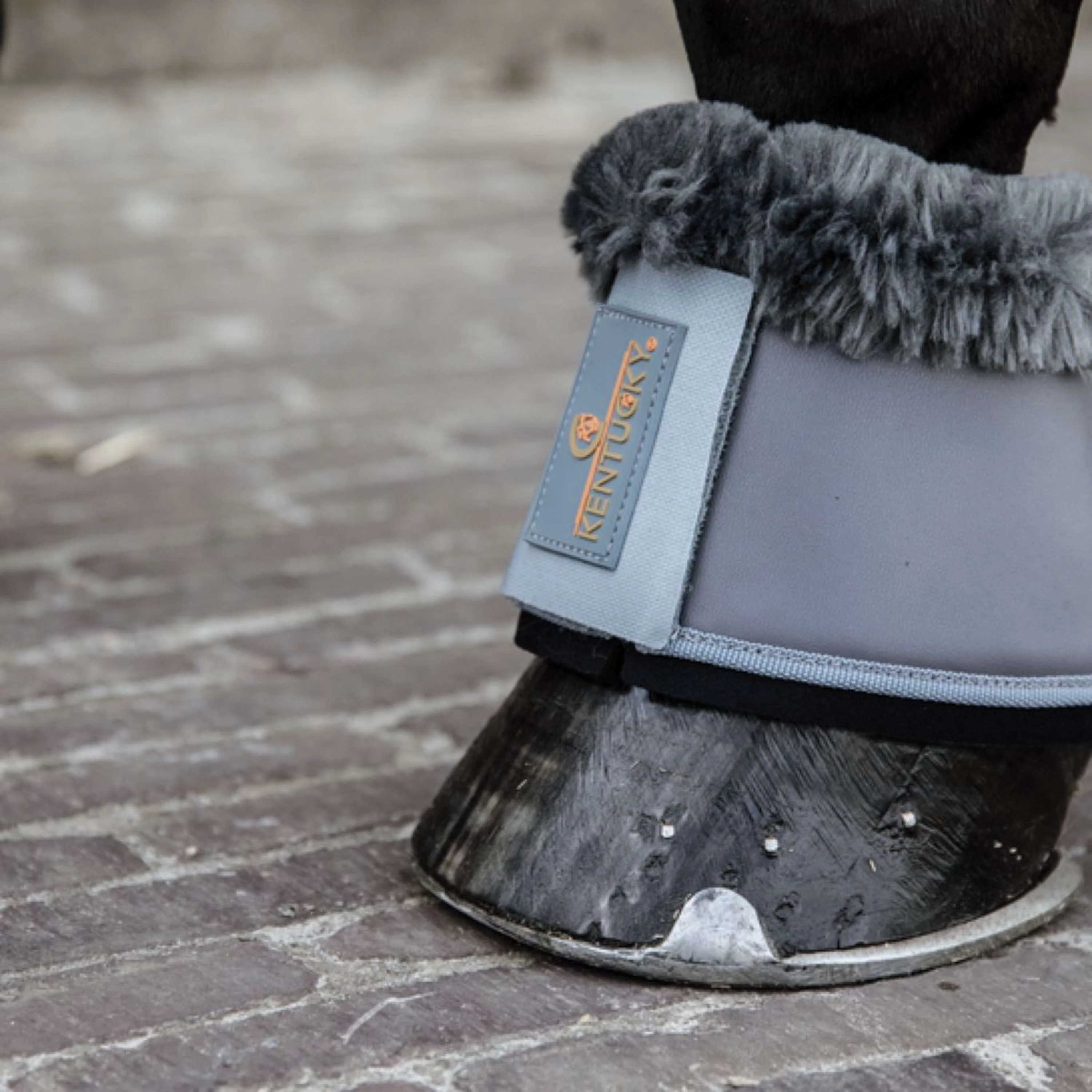 Kentucky Horsewear Cloches d'Obstacles Sheepskin Leather Gris/gris - Image 3