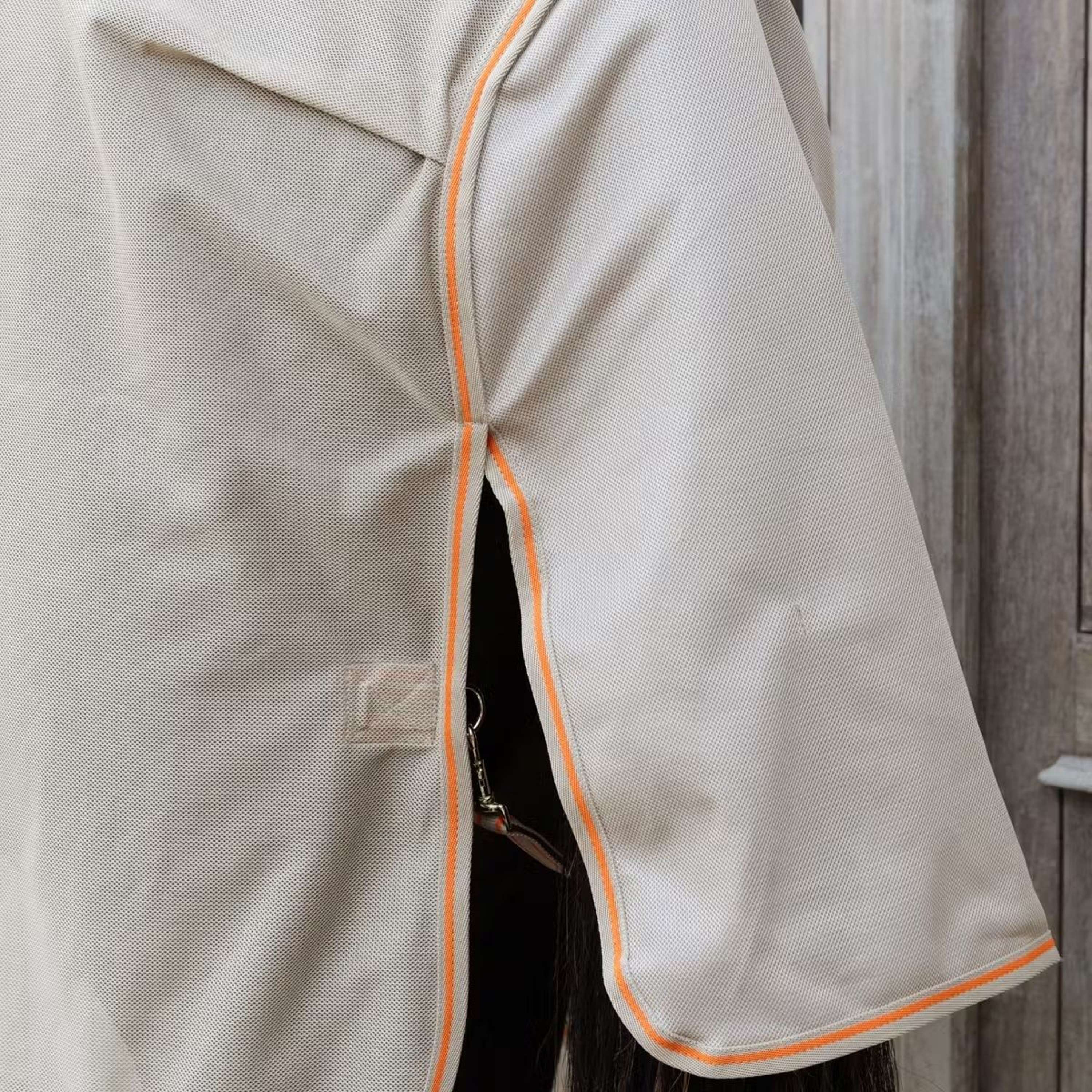 Kentucky Horsewear Couverture Anti-Mouches Comfort Mesh Beige/Orange - Image 7